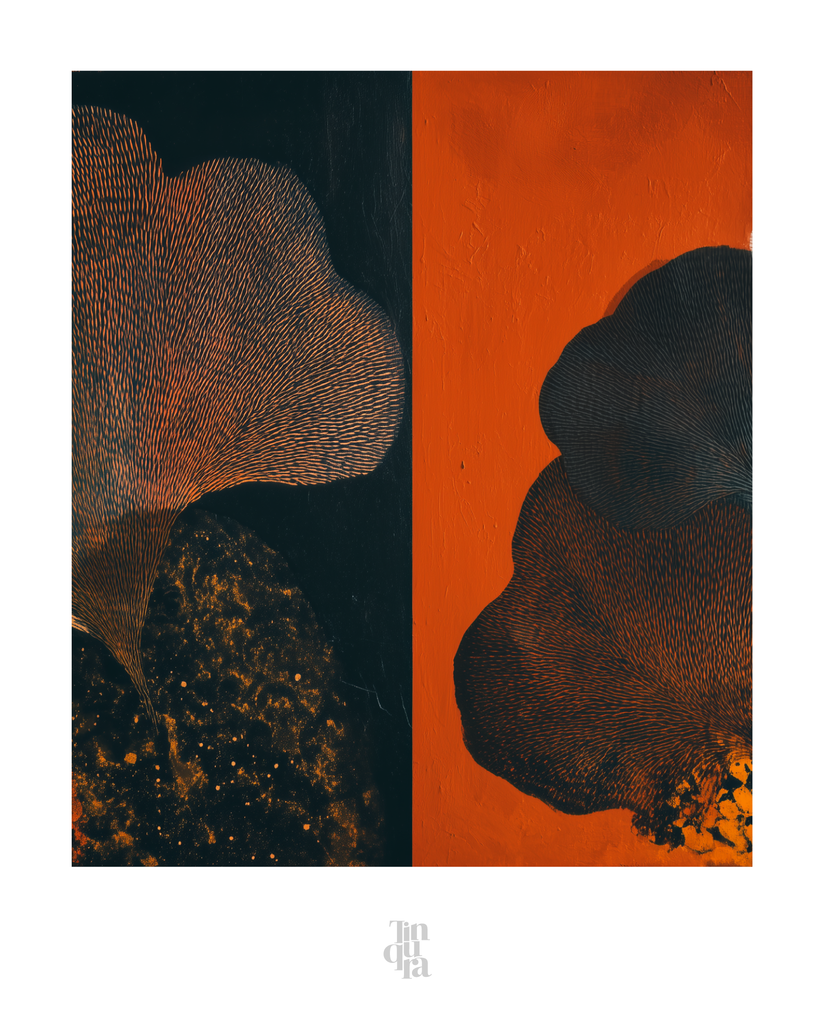 Floración incandescente · 140 × 70 cm
