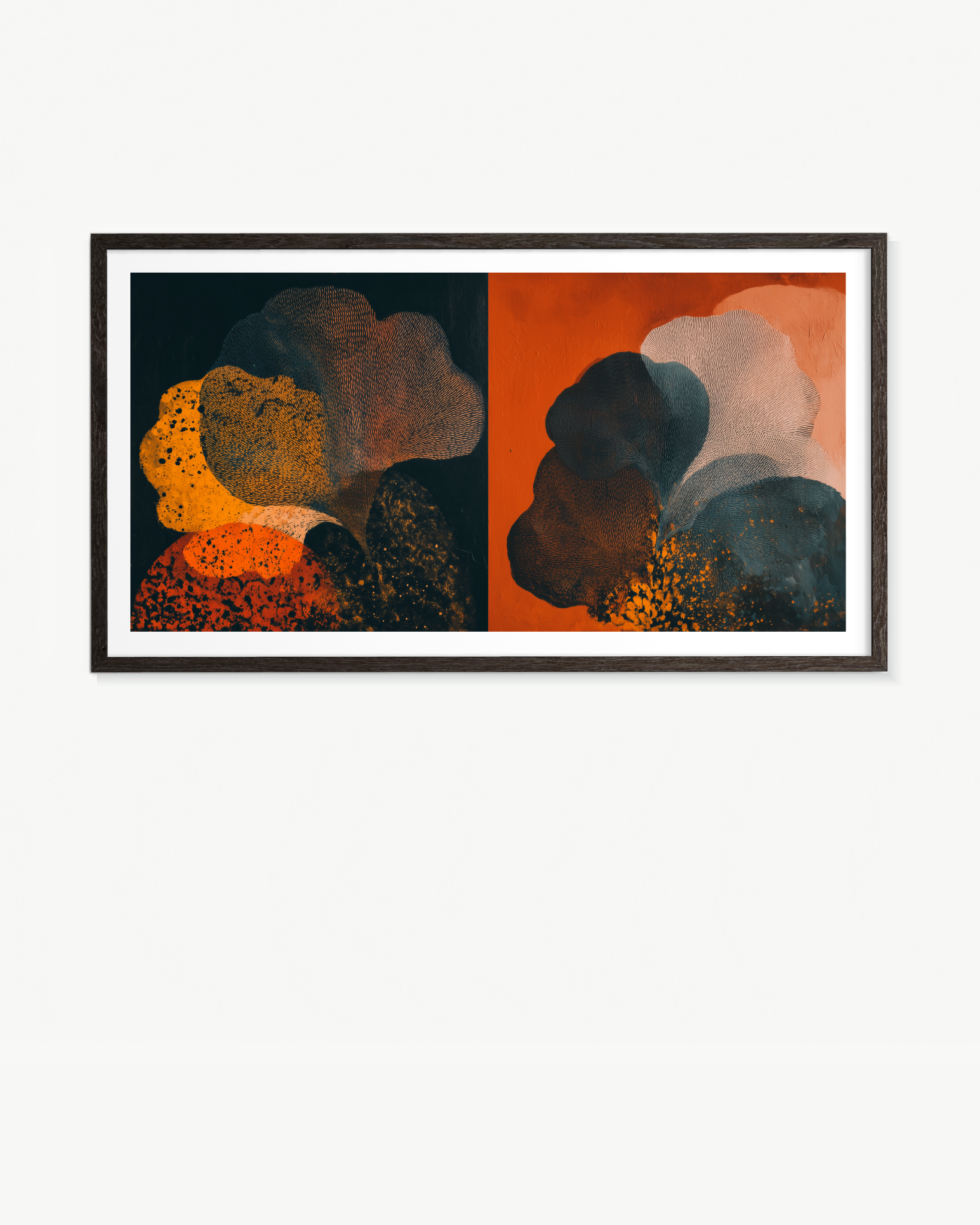 Floración incandescente · 140 × 70 cm
