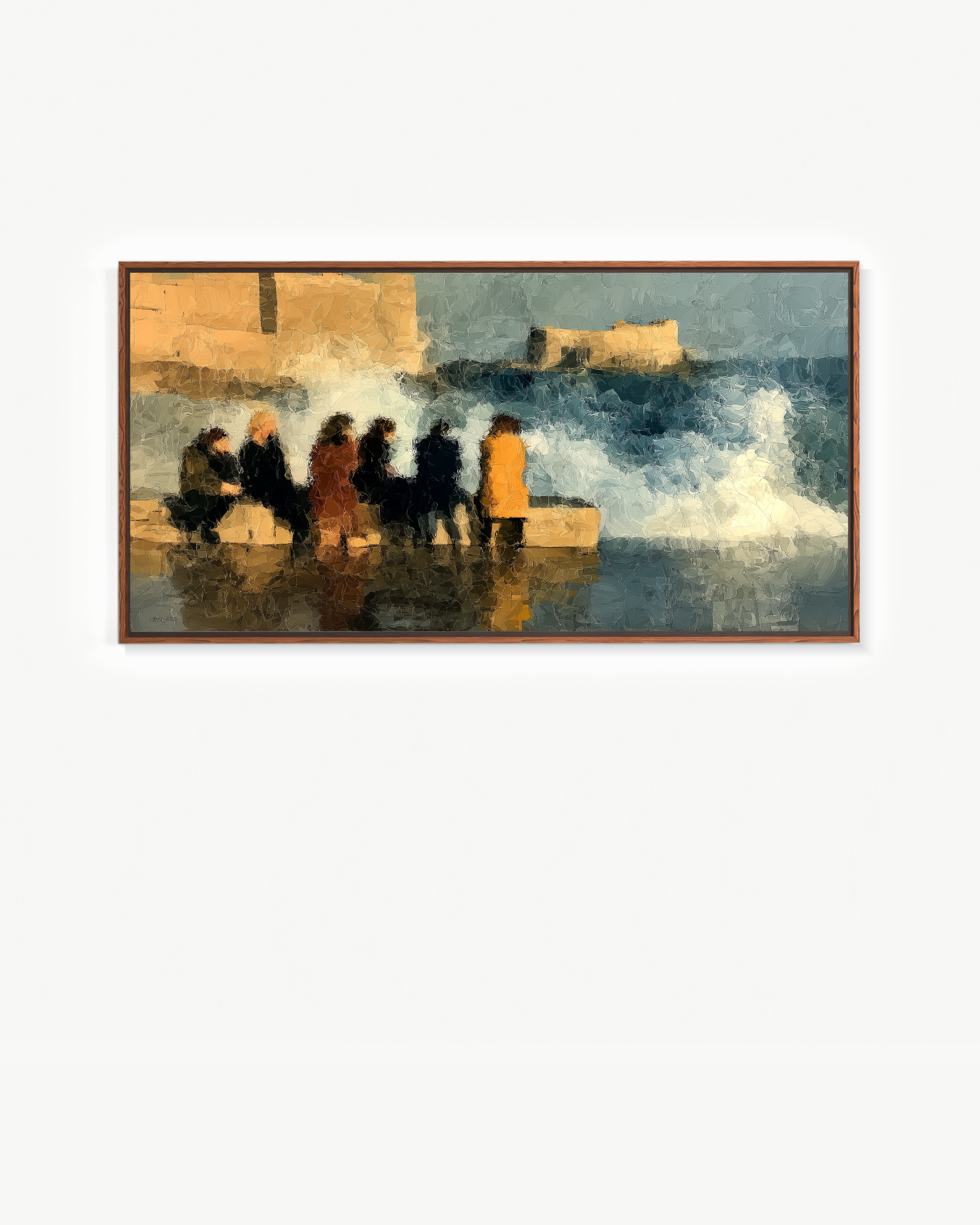 La llegada de la ola · 140 × 70 cm
