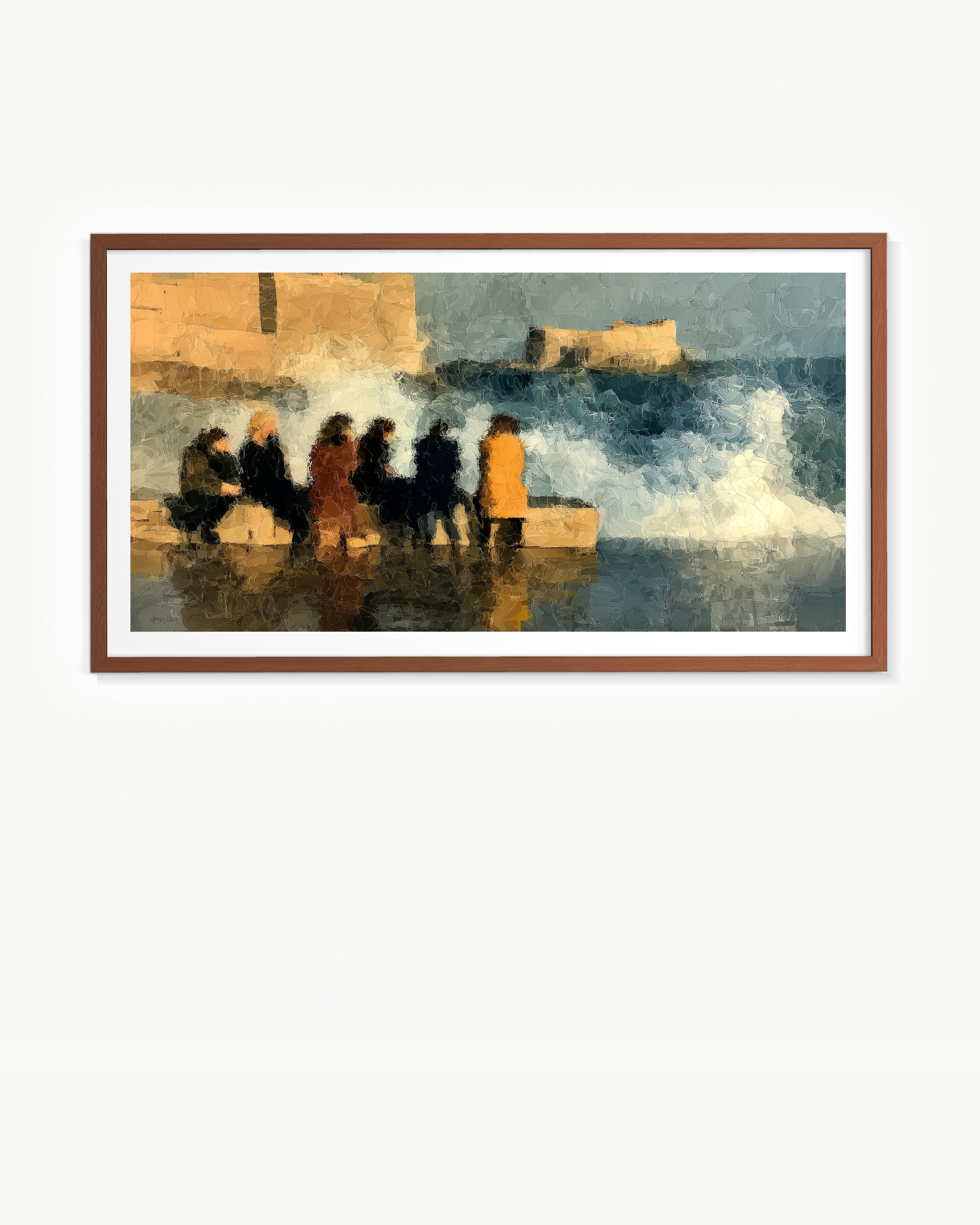 La llegada de la ola · 140 × 70 cm