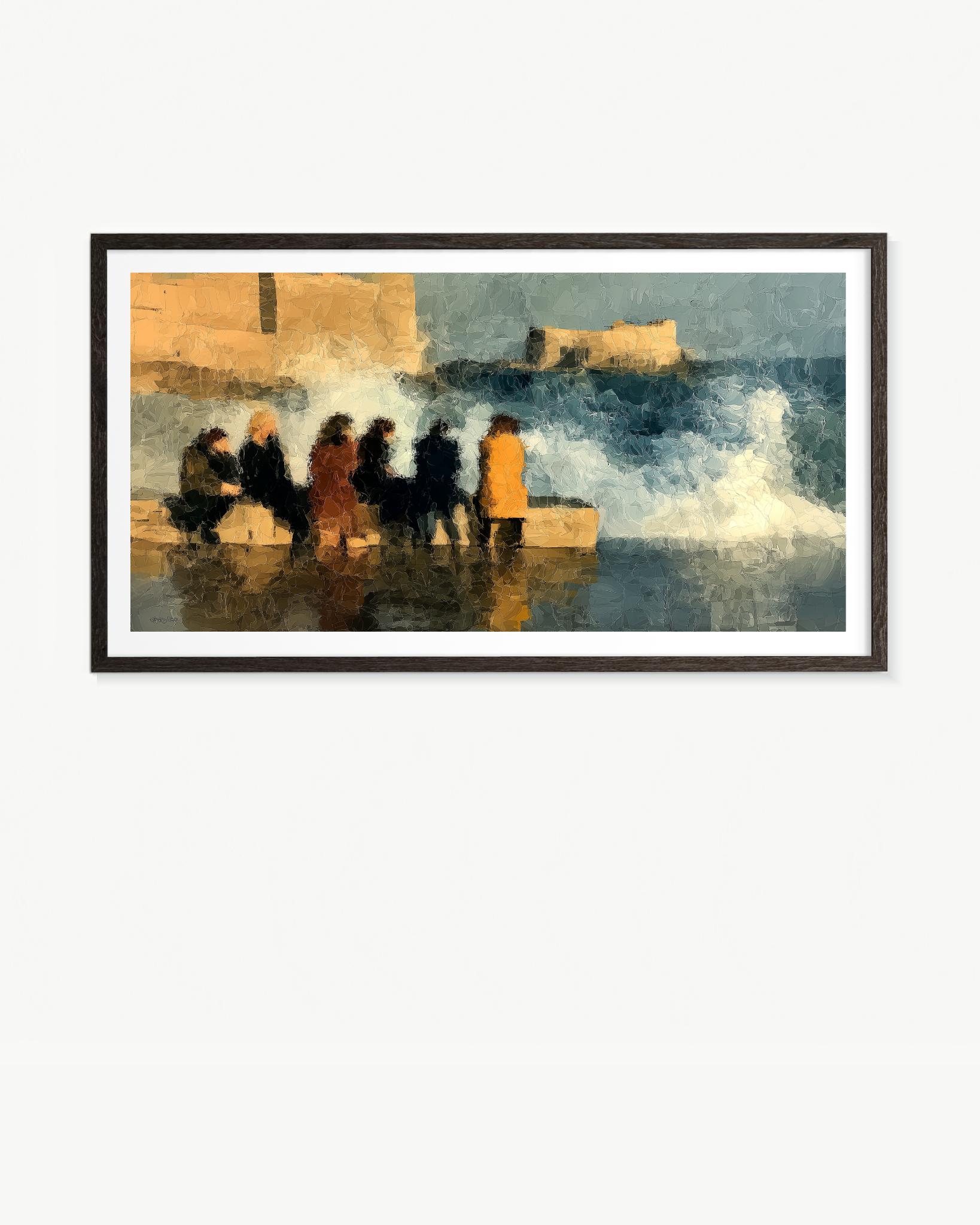 La llegada de la ola · 140 × 70 cm