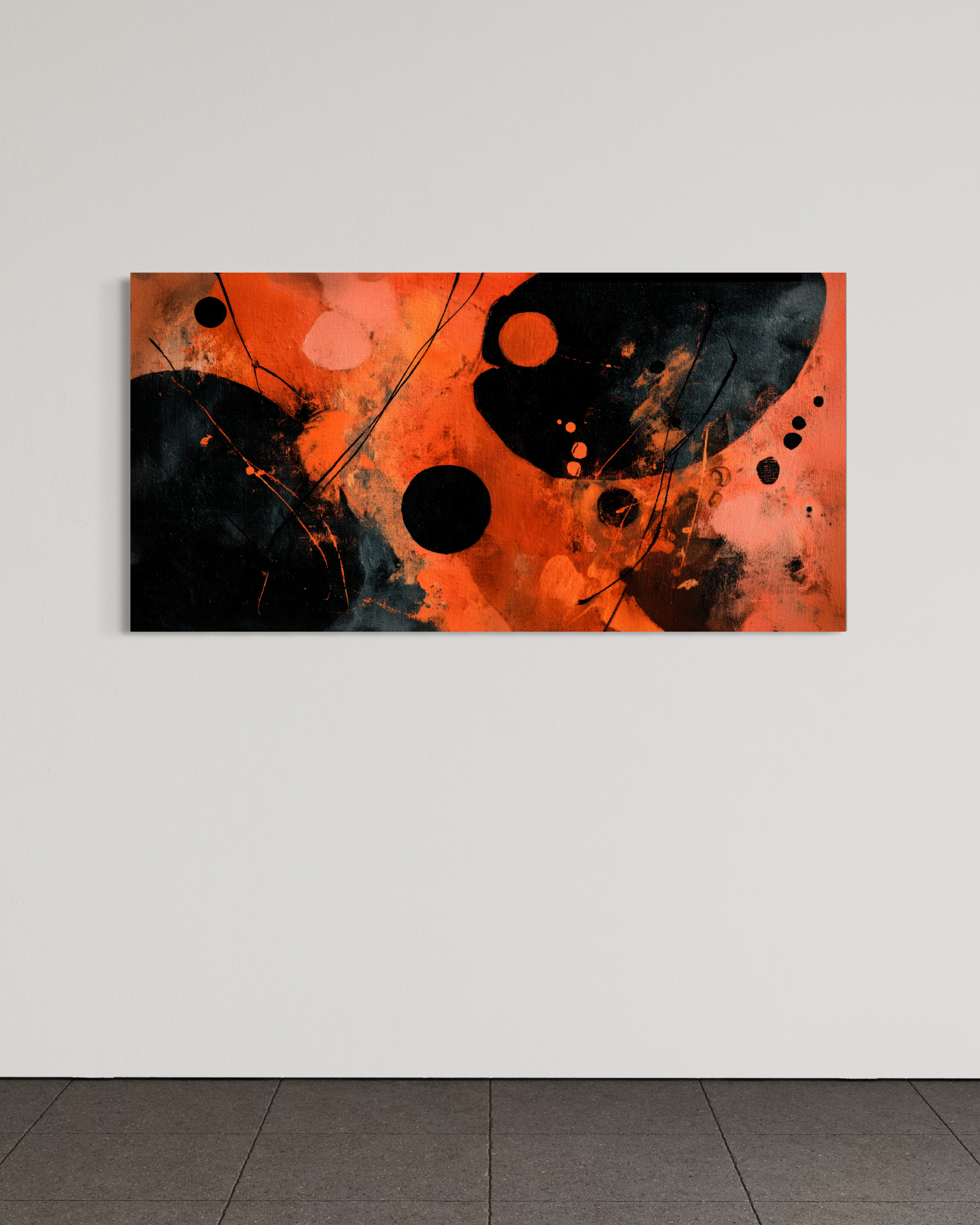 Materia en colisión · 140 × 70 cm