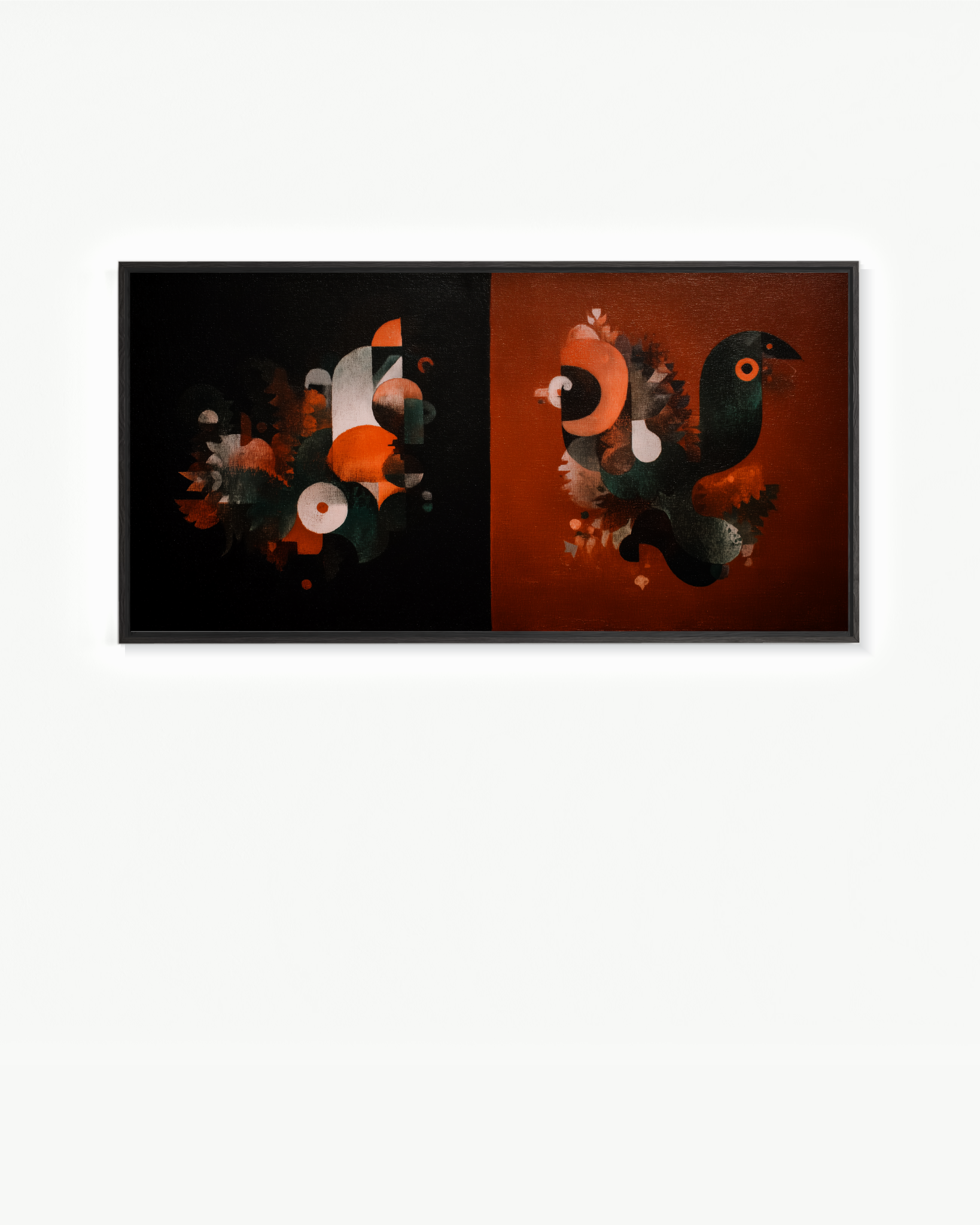 La doble personalidad del gallo · 140 × 70 cm
