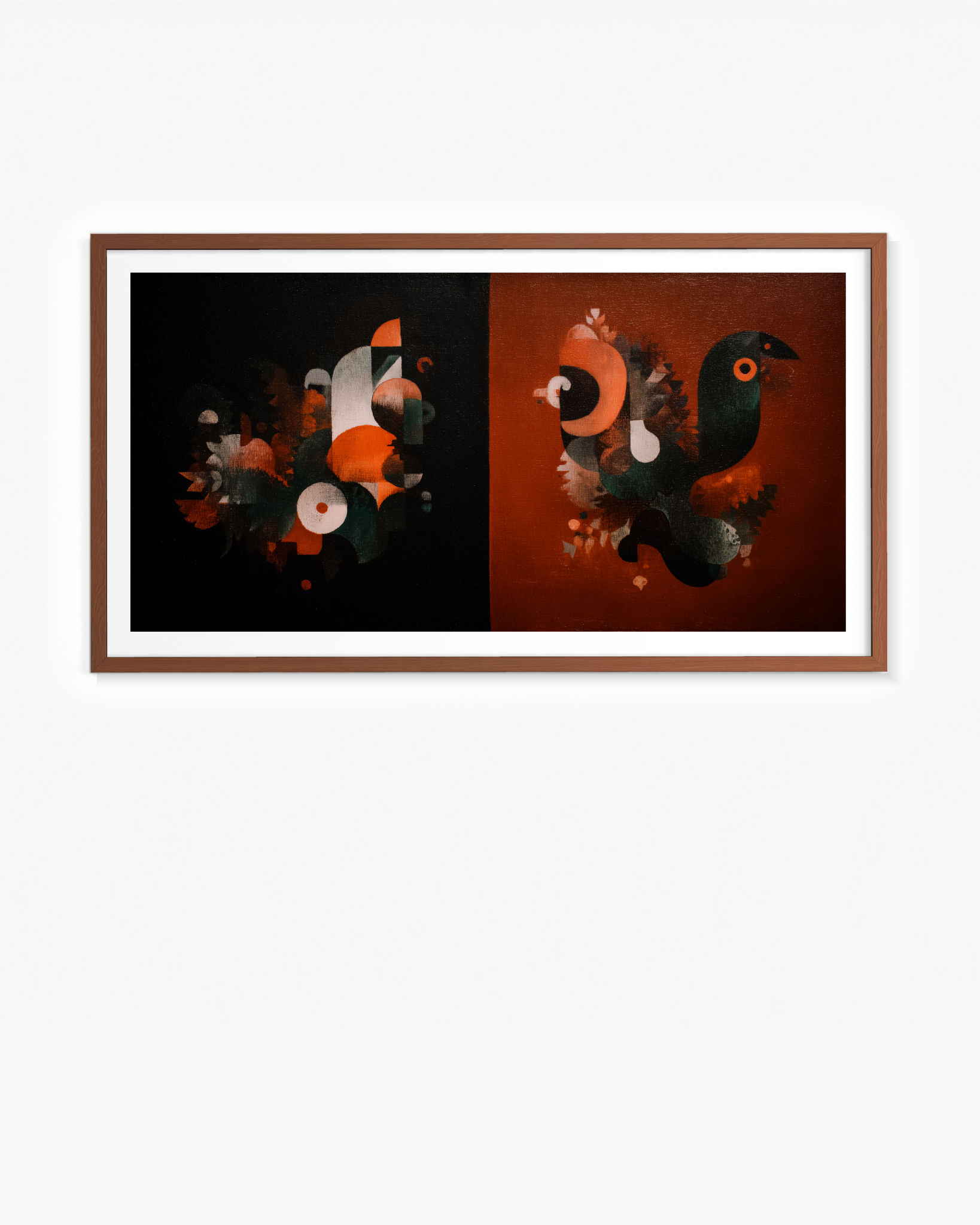 La doble personalidad del gallo · 140 × 70 cm