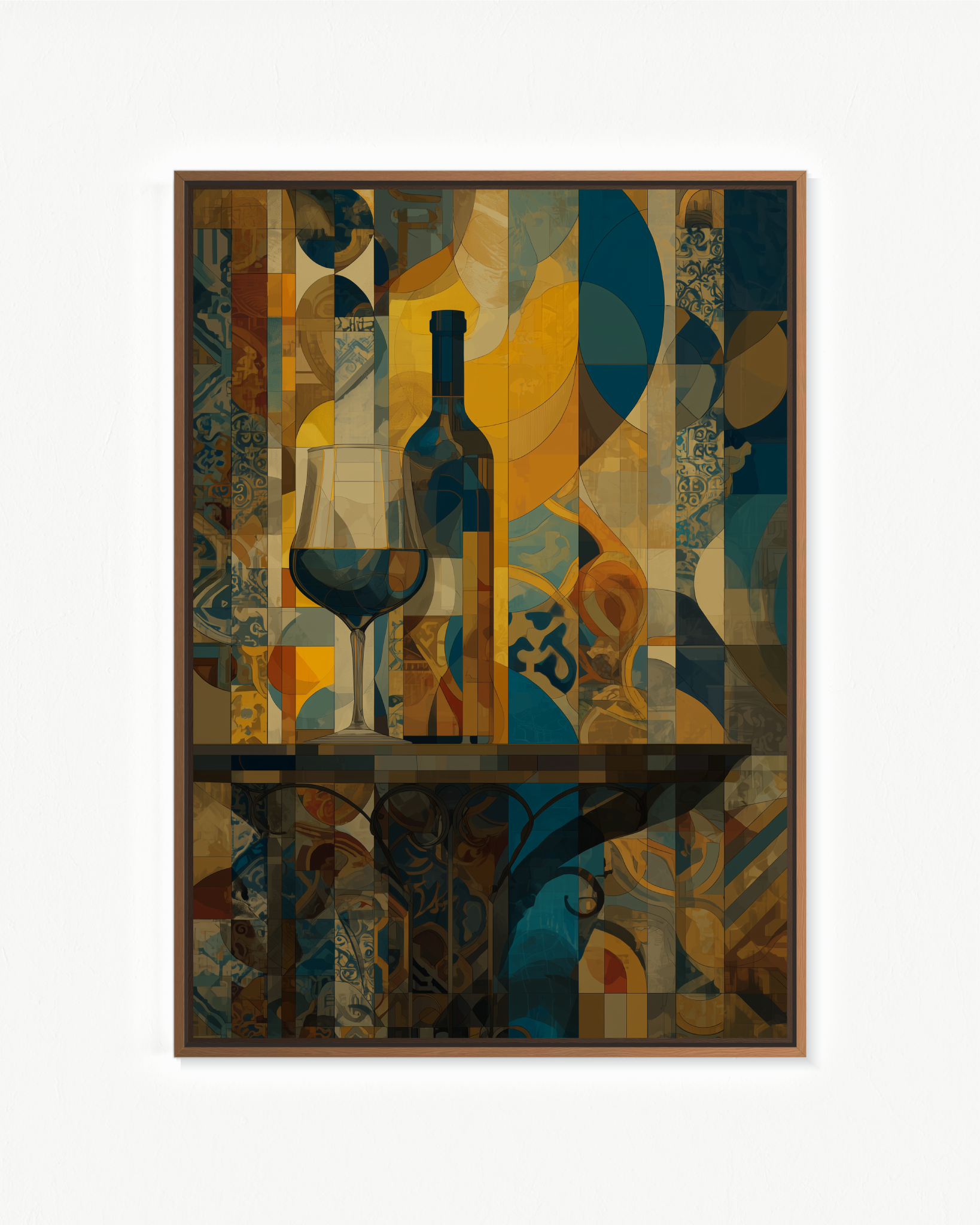 Brindis geométrico · 70 × 100 cm