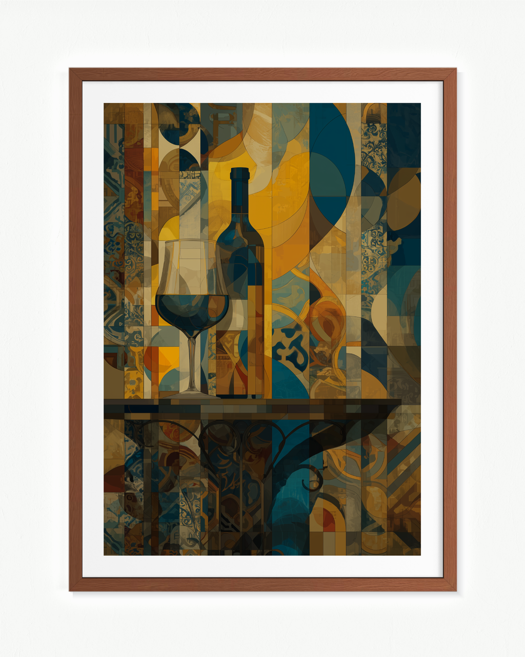 Brindis geométrico · 70 × 100 cm