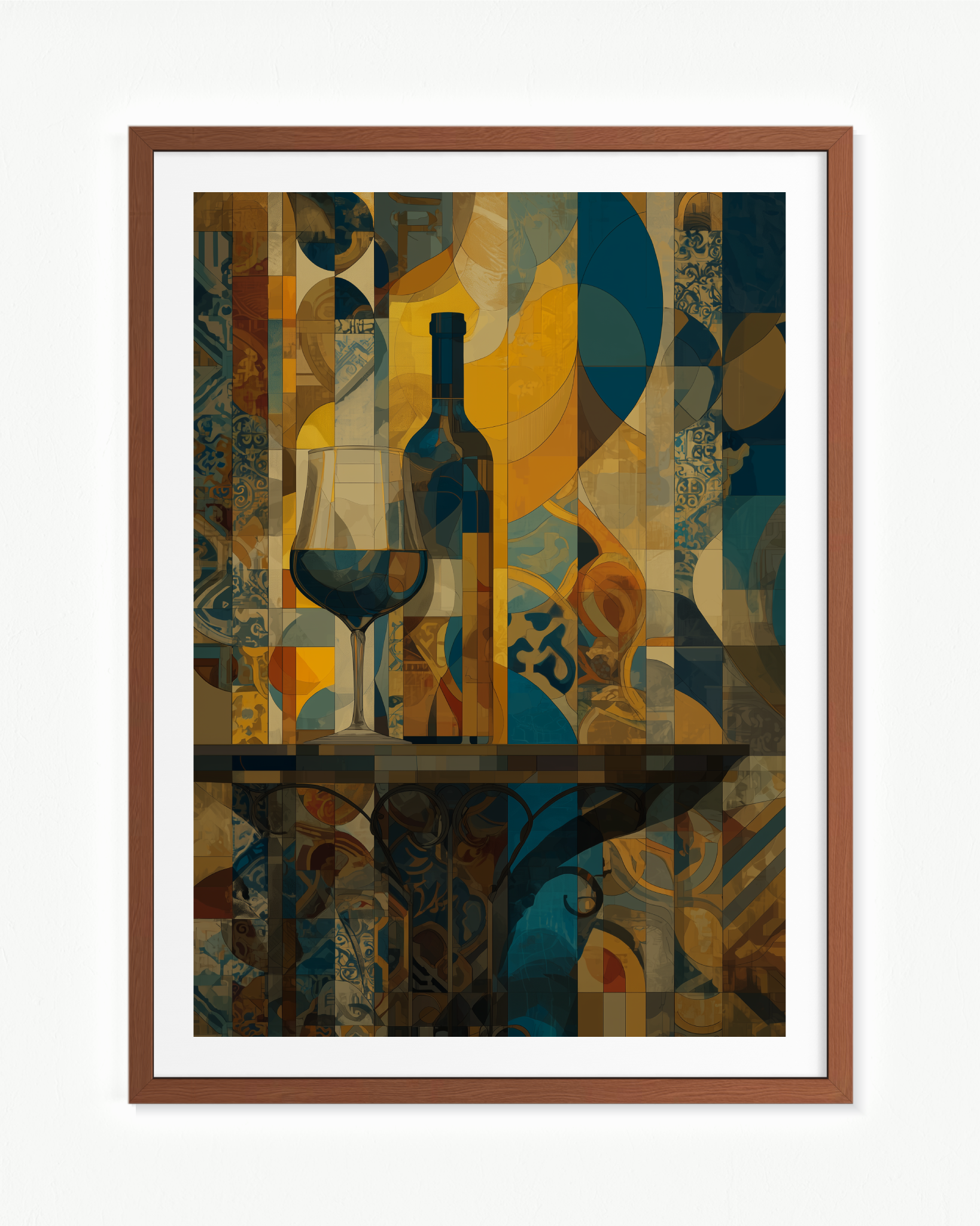 Brindis geométrico · 70 × 100 cm