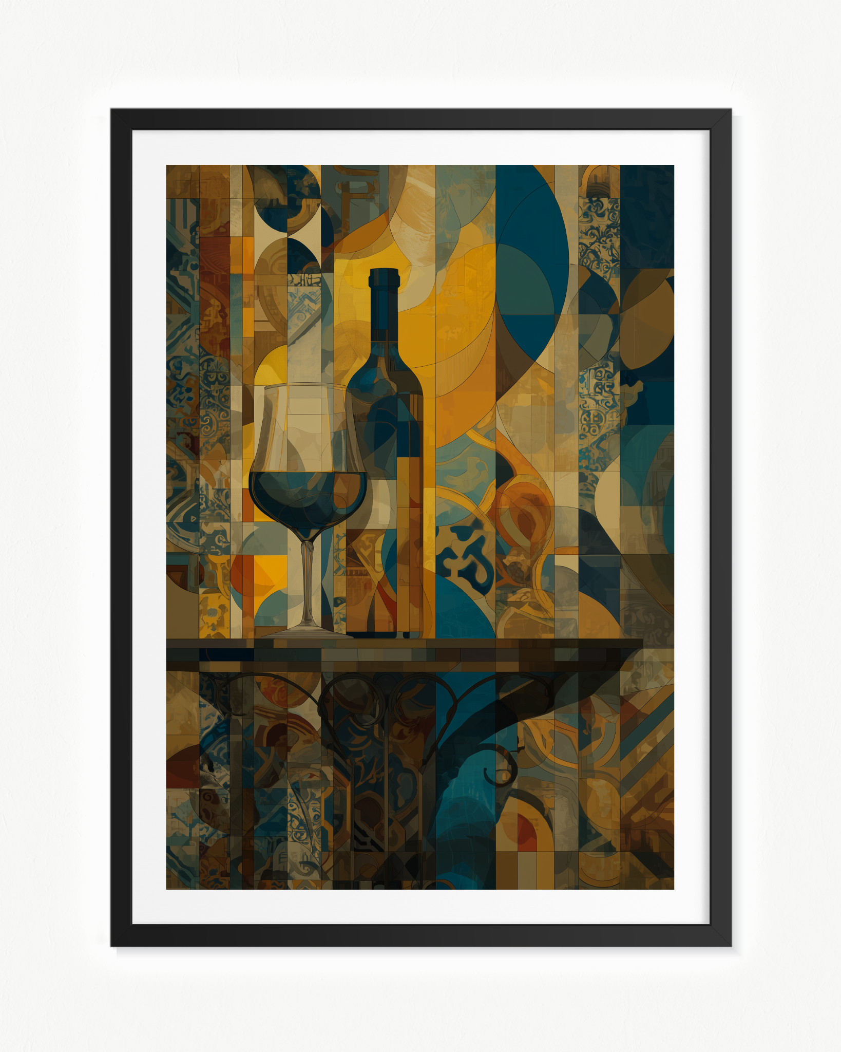 Brindis geométrico · 70 × 100 cm