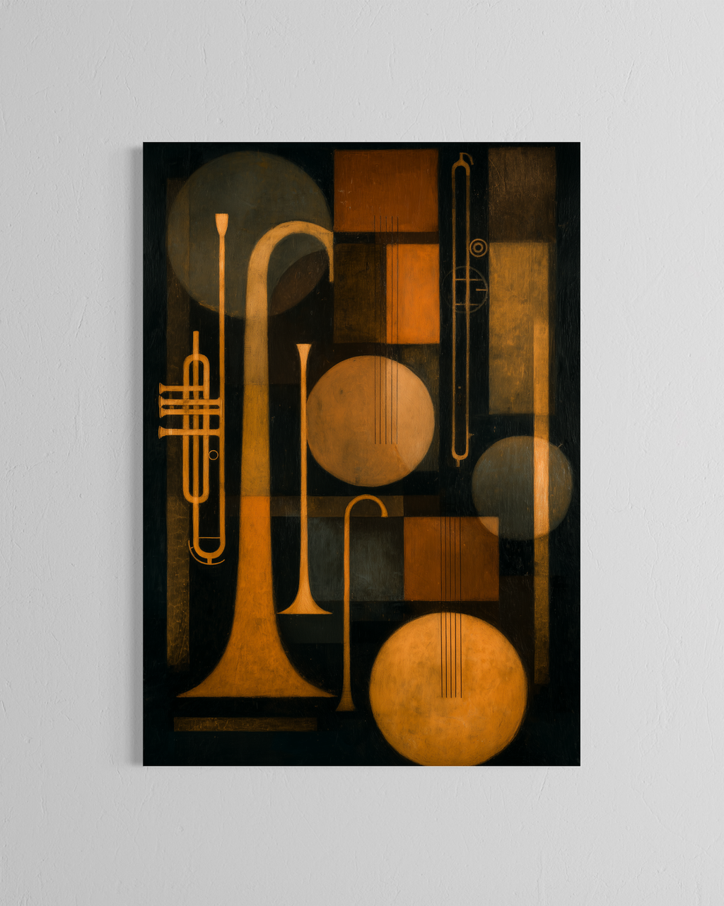Tres trompetas · 70 × 100 cm