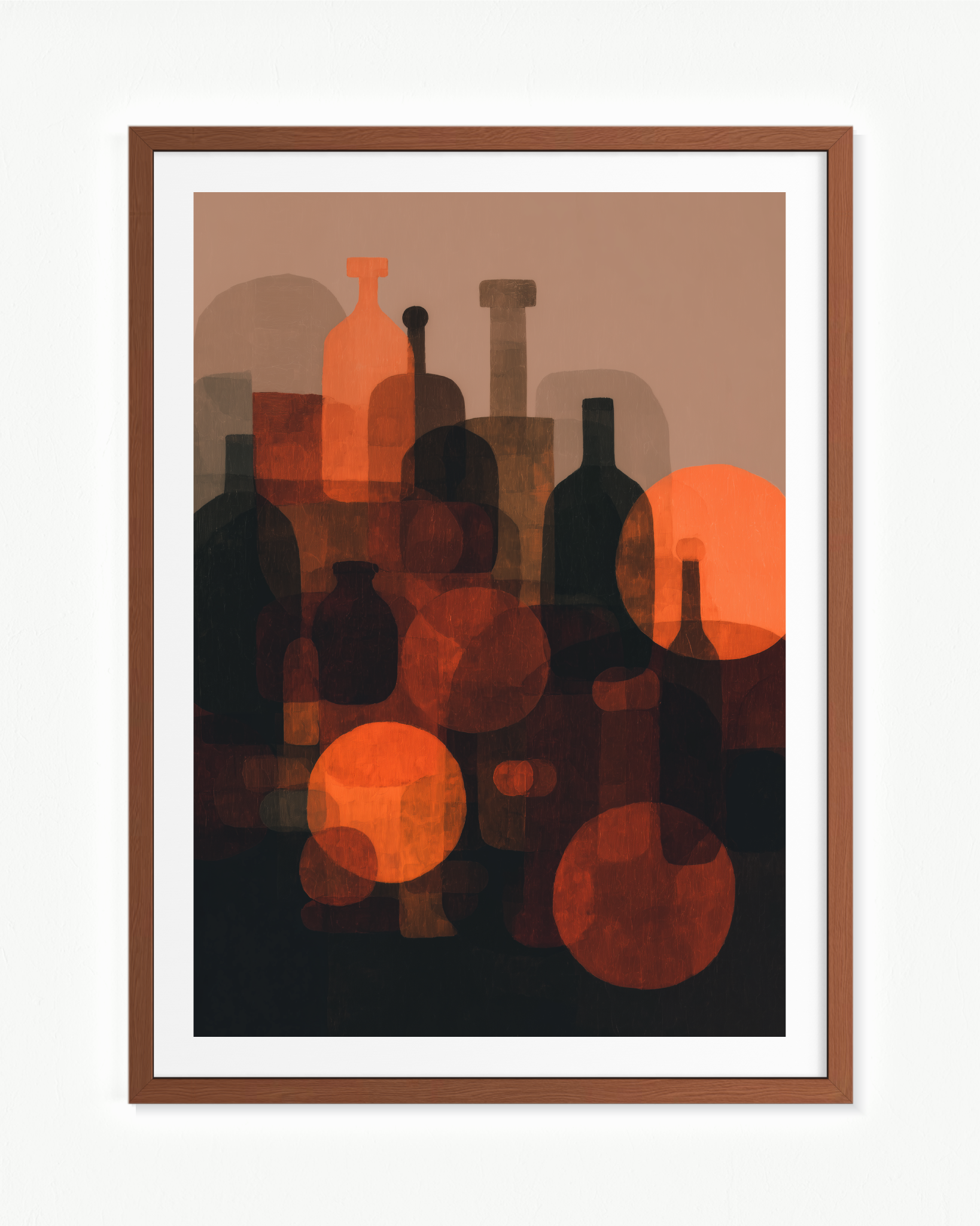 La óptica del exceso. — Paspartú Marrón, 70 × 100 cm