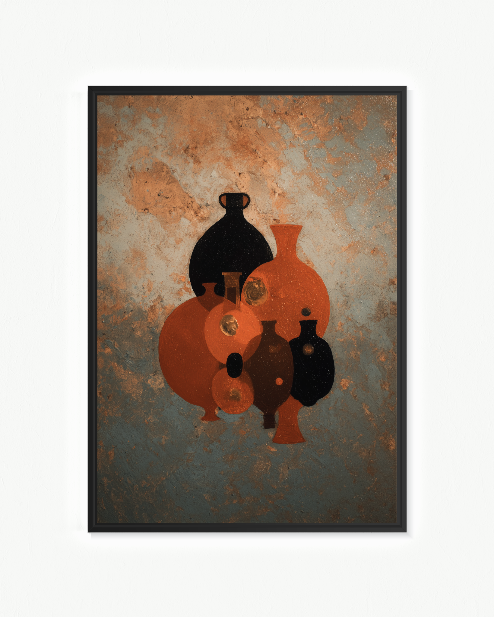 La asunción del bodegón — Flotante Marrón, 70 × 100 cm