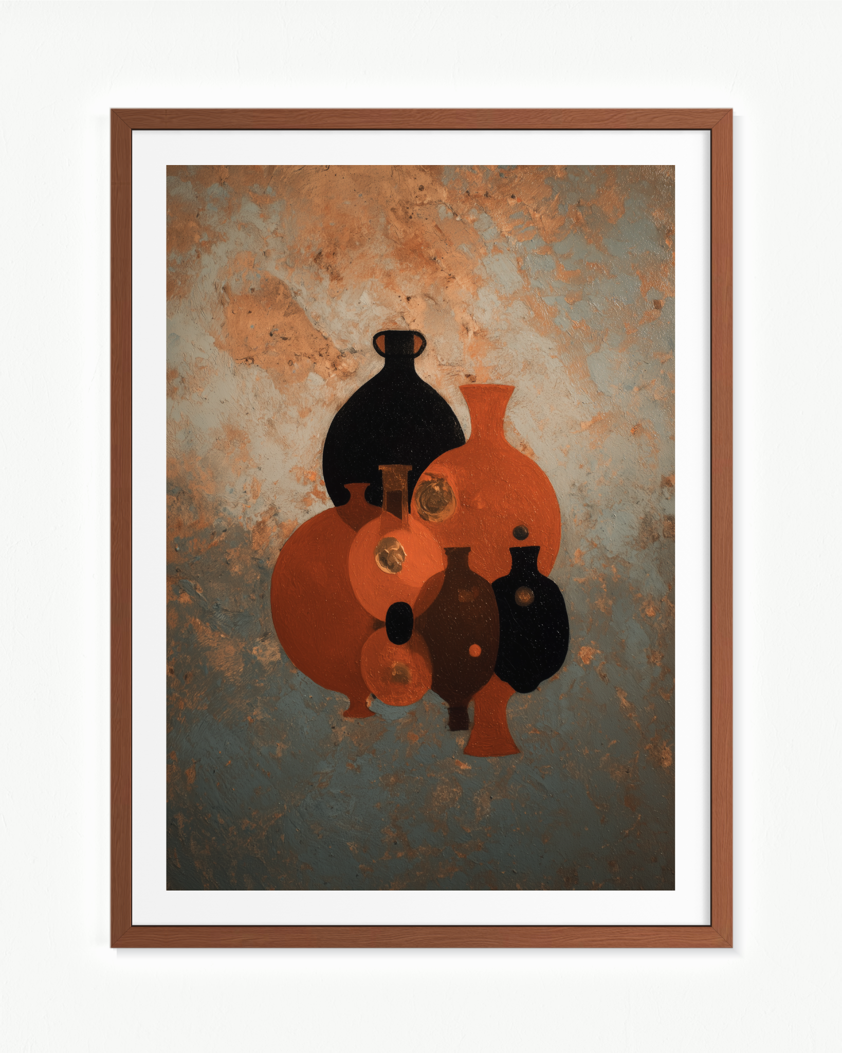 La asunción del bodegón — Paspartú Marrón, 70 × 100 cm