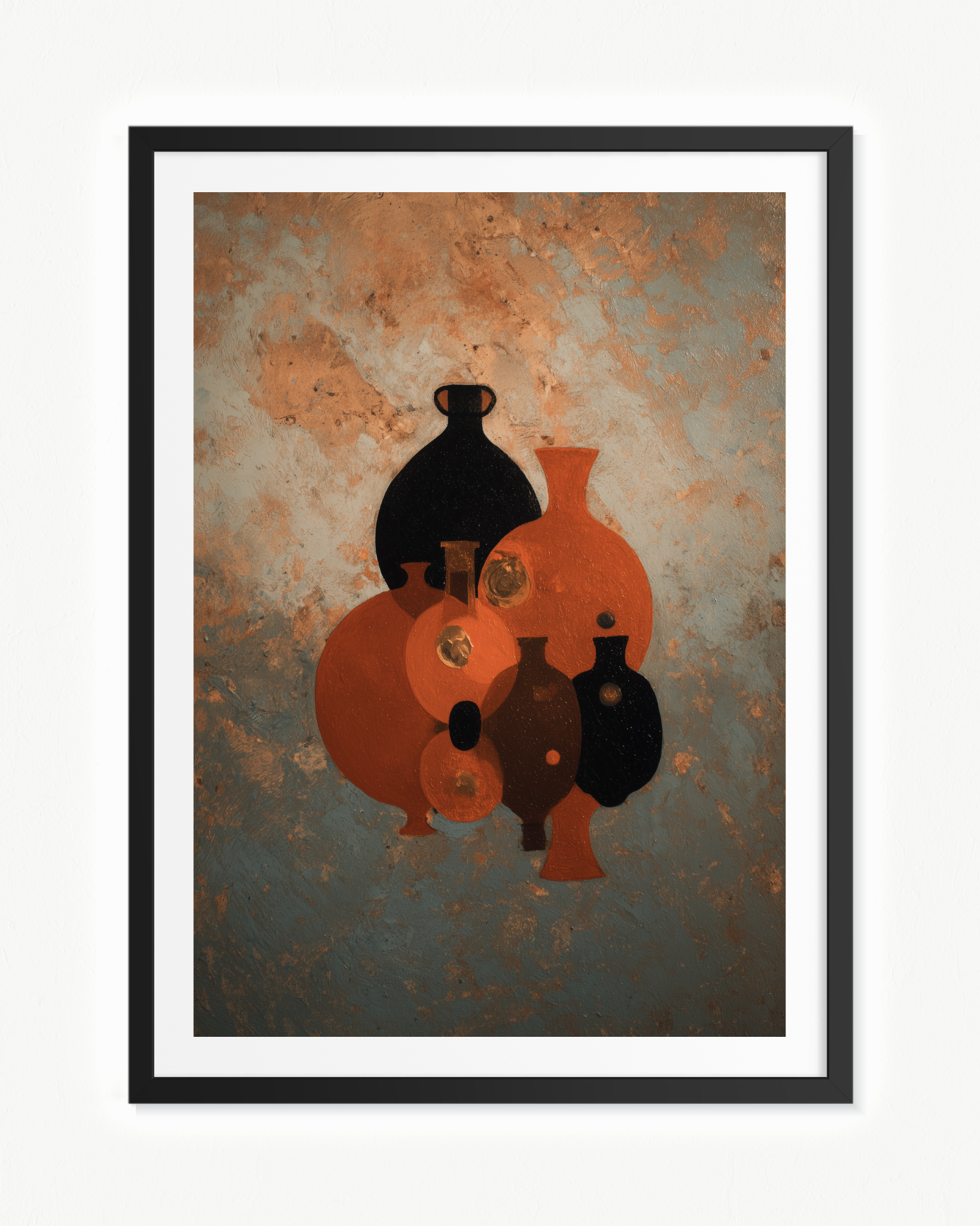 La asunción del bodegón — Paspartú Negro, 70 × 100 cm