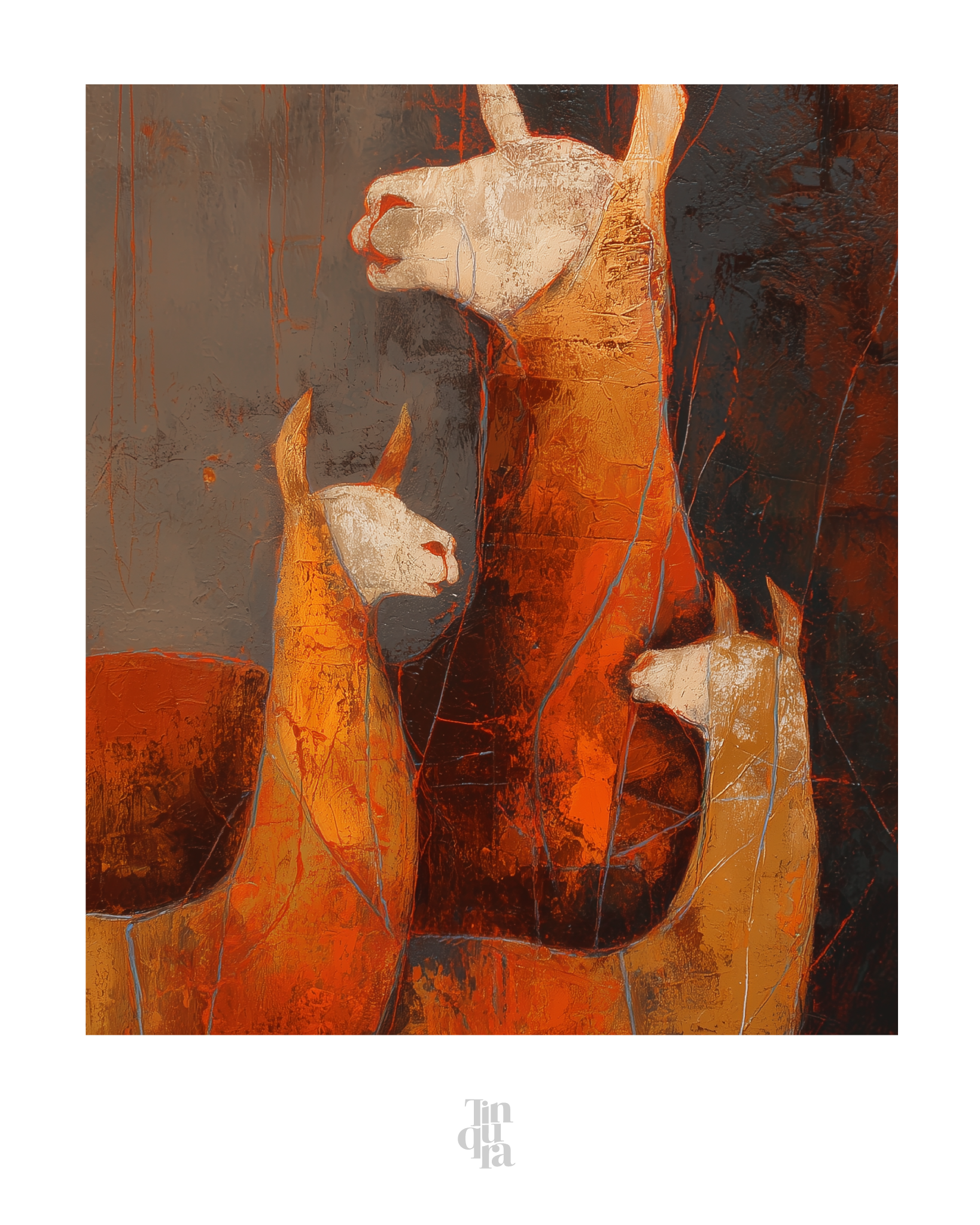 Guardianes de la puna · 70 × 100 cm