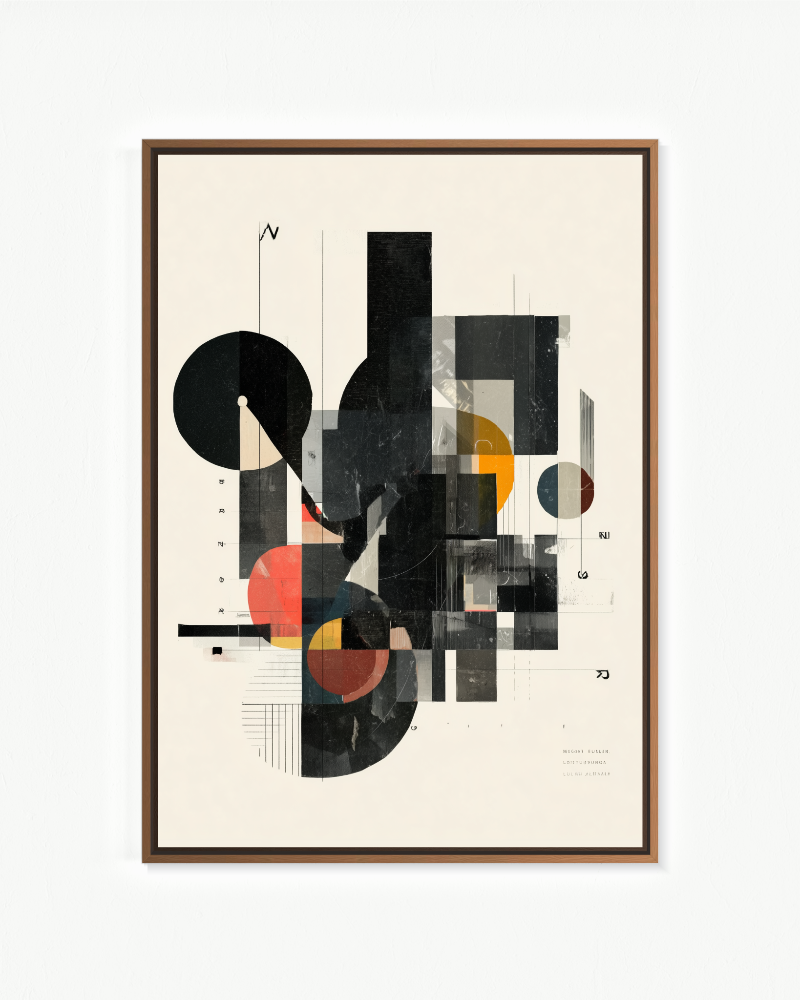 Centro y periferia — Flotante Negro, 70 × 100 cm