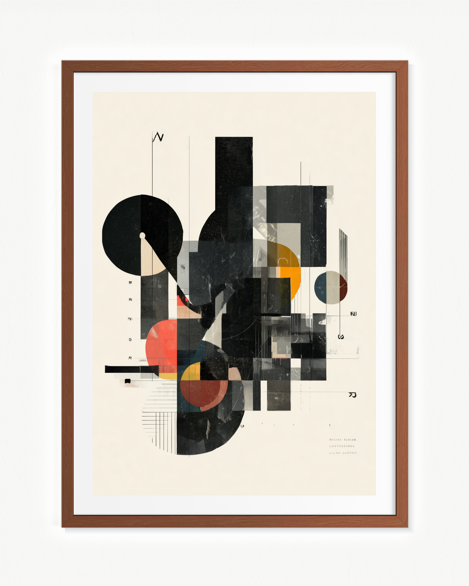 Centro y periferia — Paspartú Marrón, 70 × 100 cm