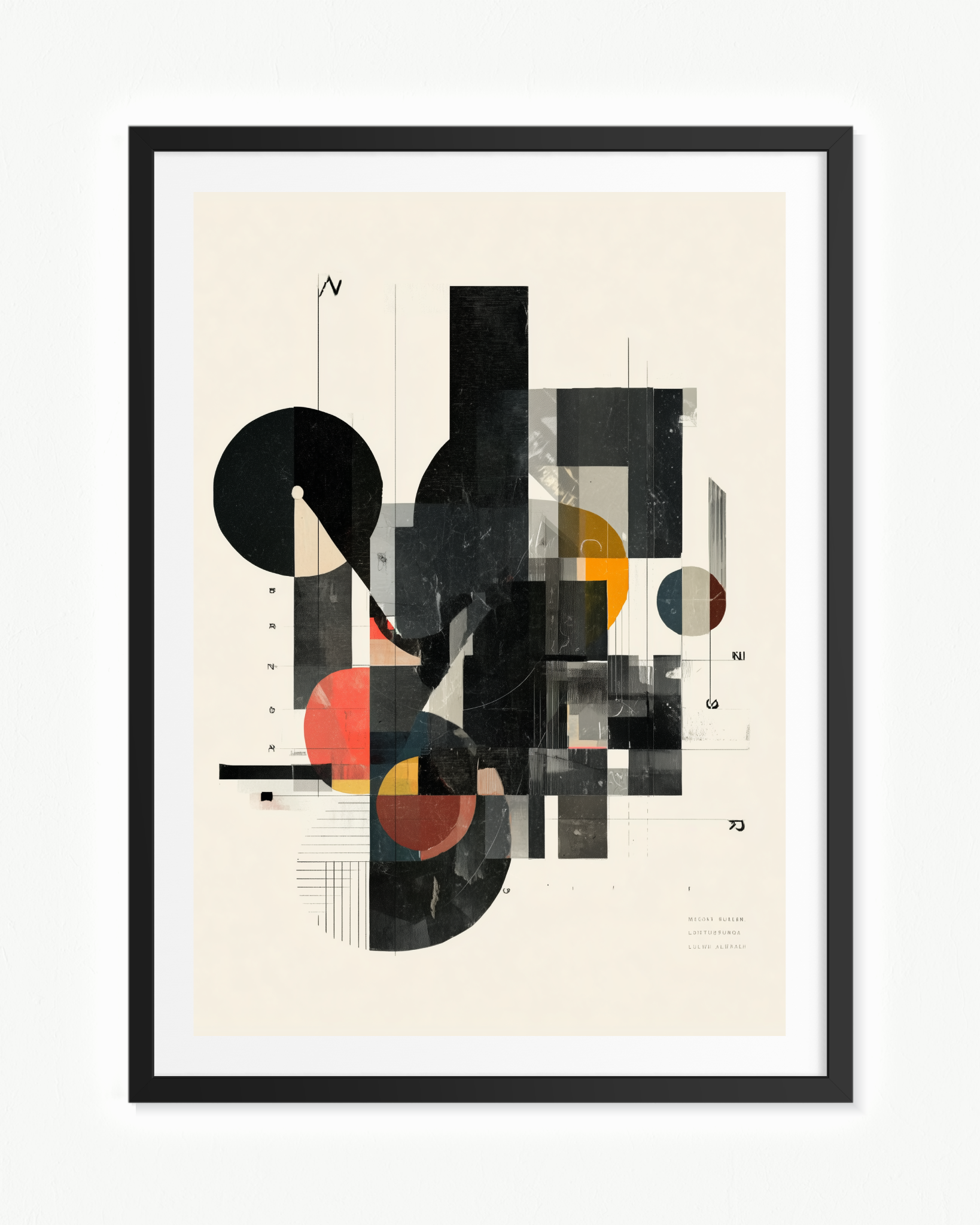 Centro y periferia — Paspartú Negro, 70 × 100 cm
