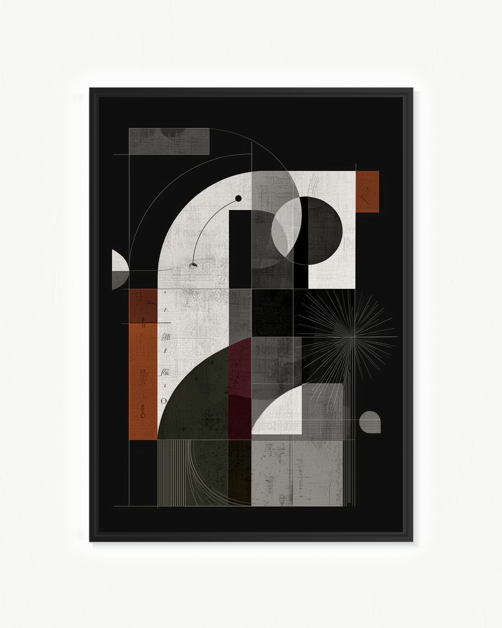 Astronomía reticular — Flotante Marrón, 70 × 100 cm