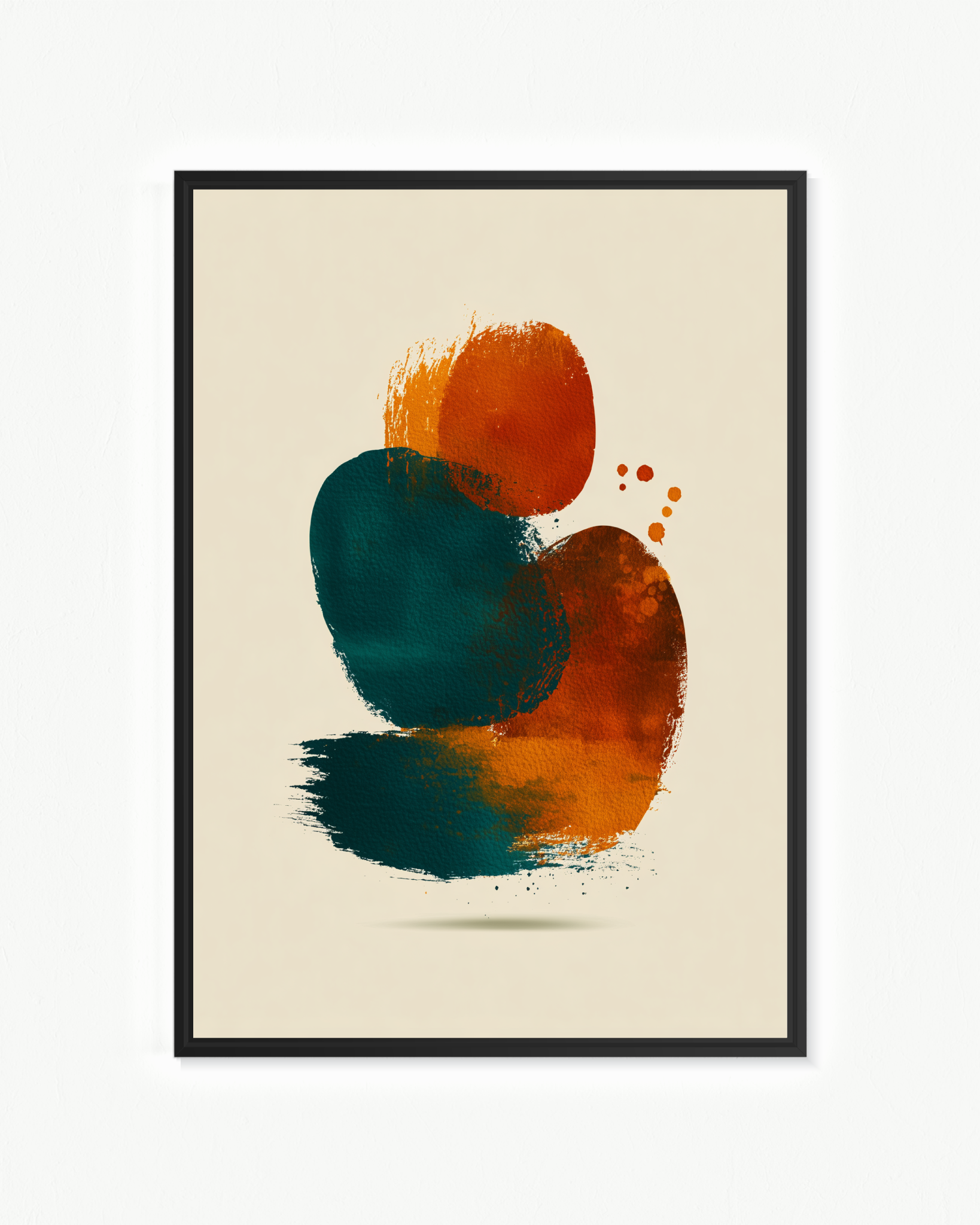 Abrazo de bienvenida a la noche — Flotante Marrón, 70 × 100 cm