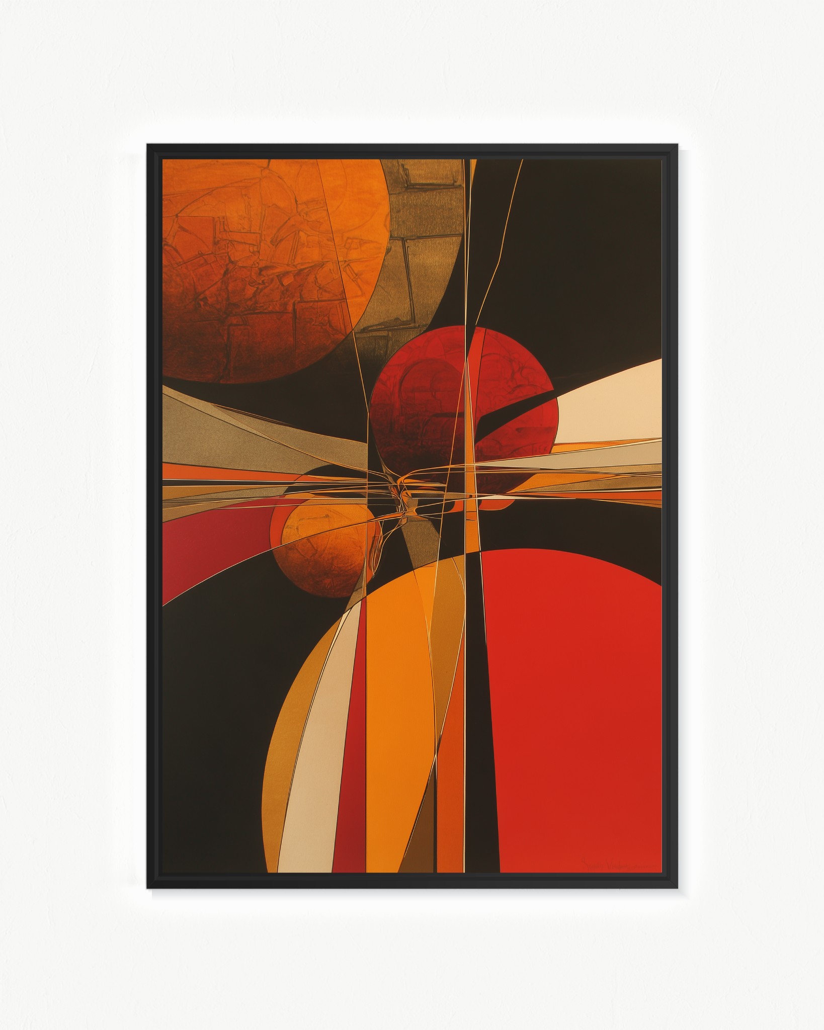 La convergencia — Flotante Marrón, 70 × 100 cm