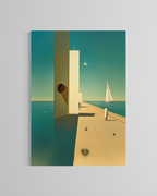 Madrugada en el muelle · 70 × 100 cm