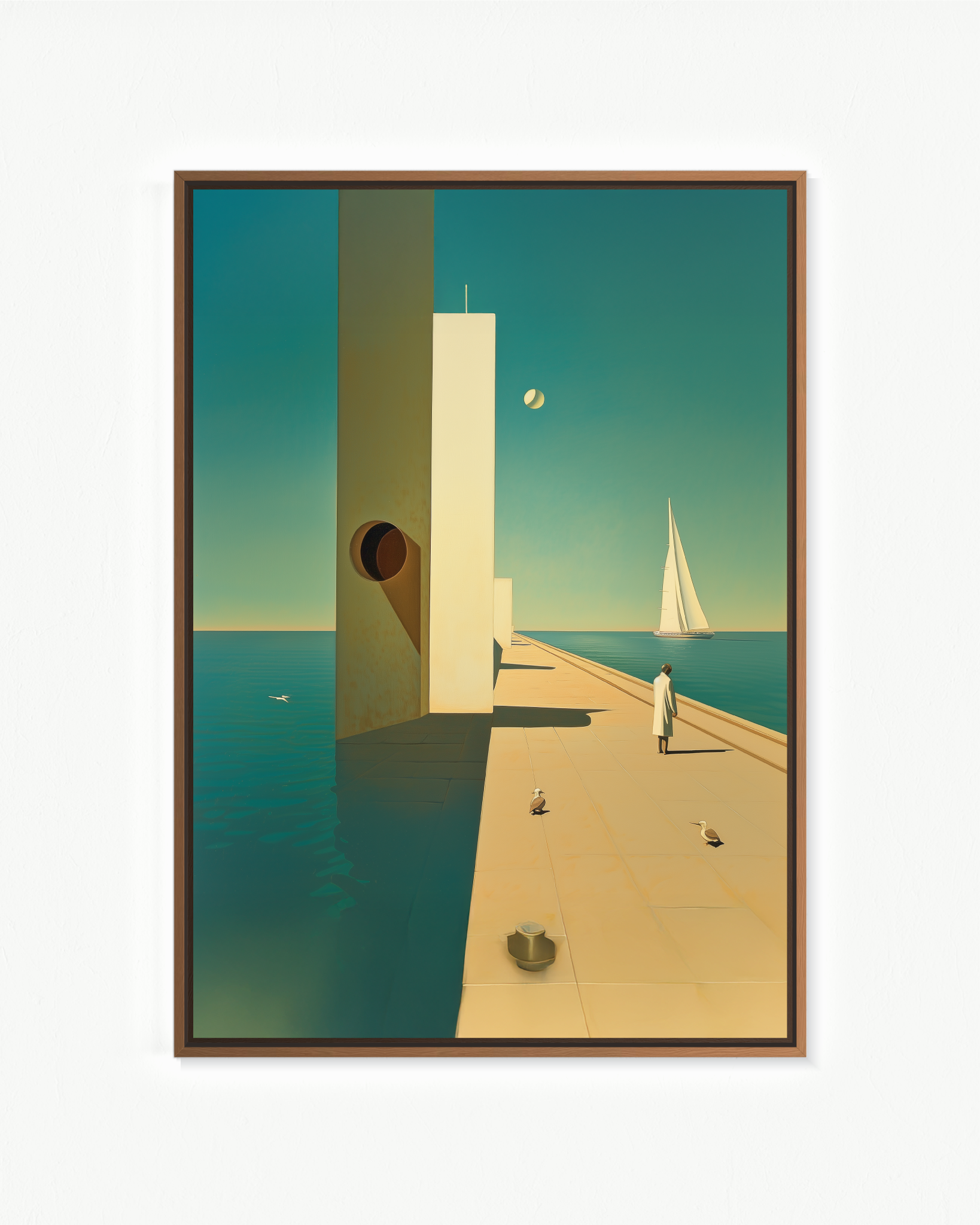 Madrugada en el muelle · 70 × 100 cm
