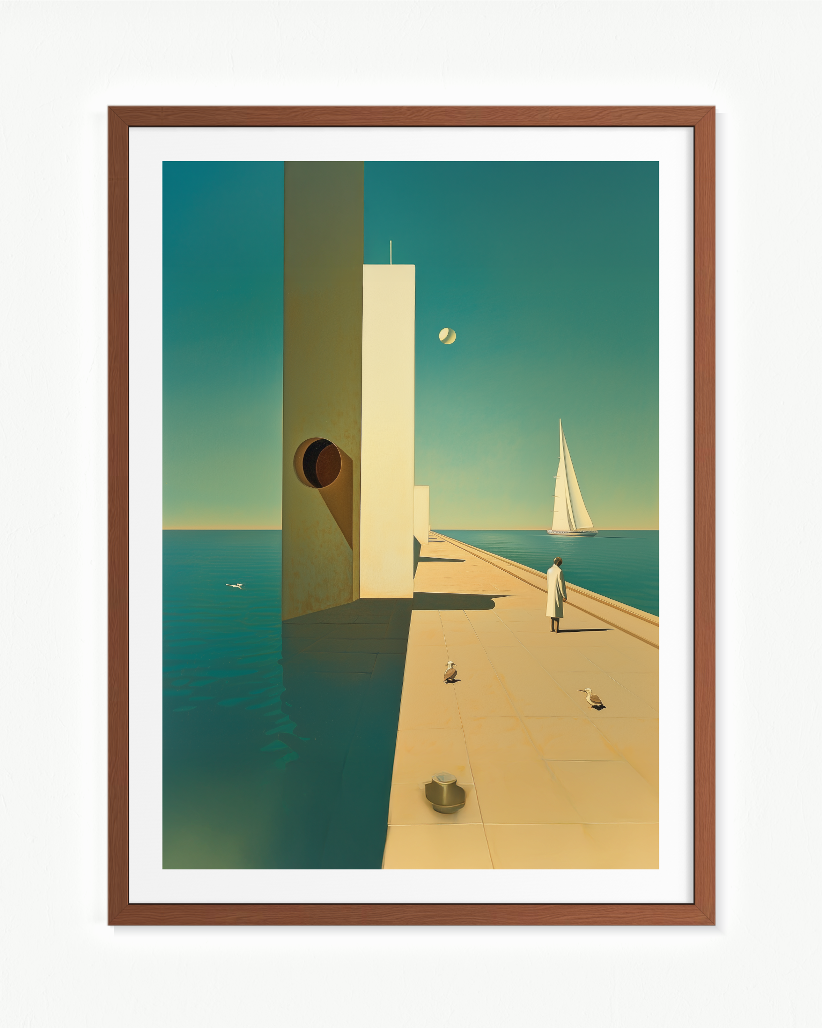 Madrugada en el muelle · 70 × 100 cm