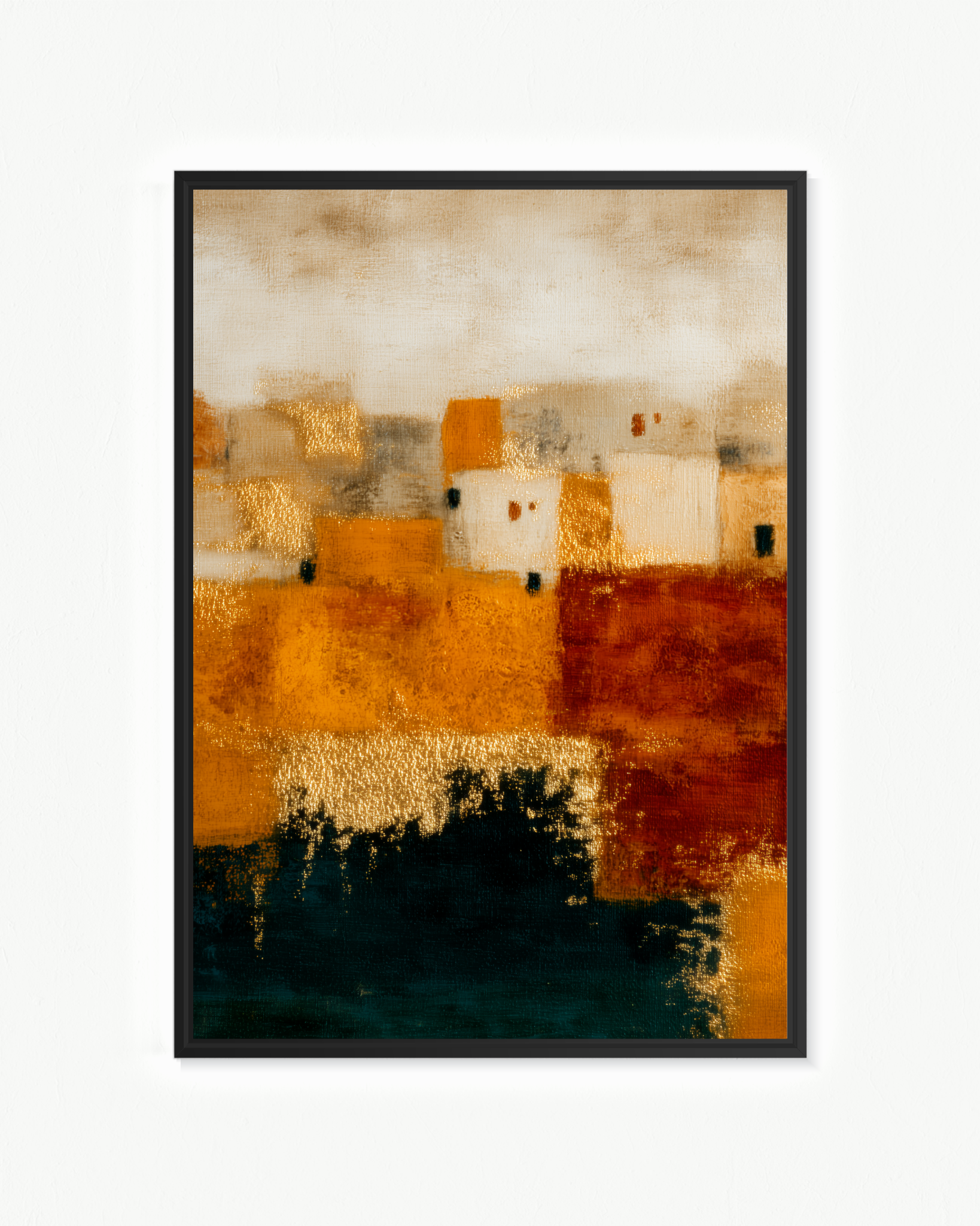 Paisaje abstracto en franjas · 70 × 100 cm