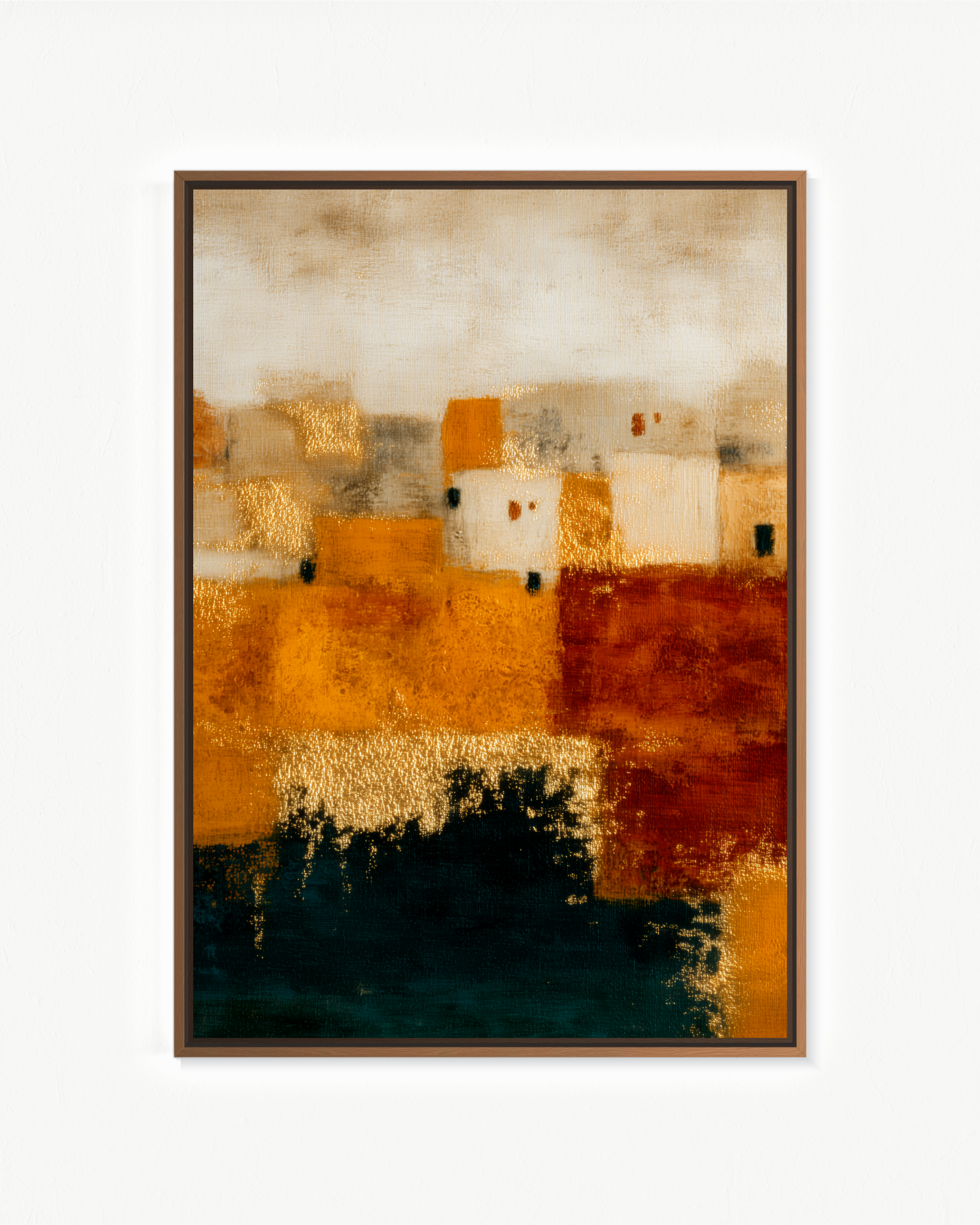 Paisaje abstracto en franjas · 70 × 100 cm