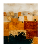 Paisaje abstracto en franjas · 70 × 100 cm