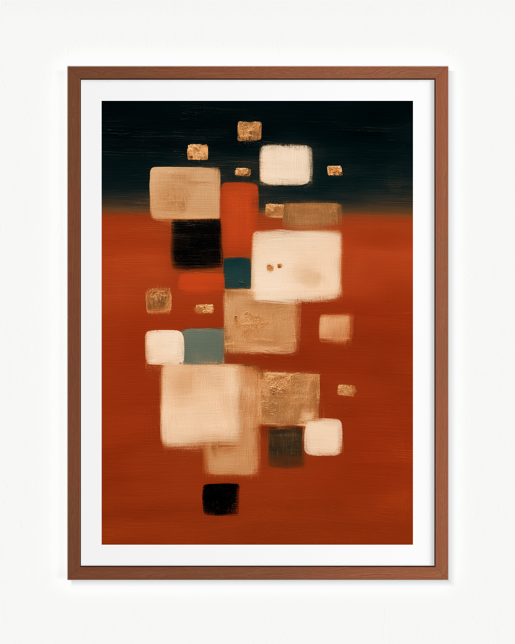 Los ladrillos de la torre — Paspartú Marrón, 70 × 100 cm