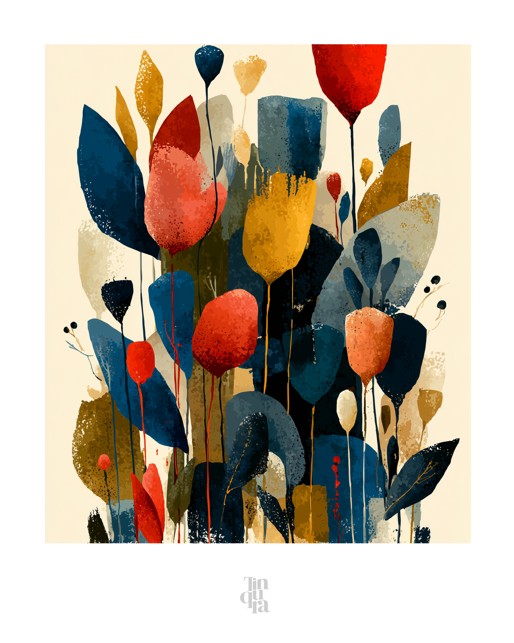 La postura de los tulipanes. · 70 × 100 cm