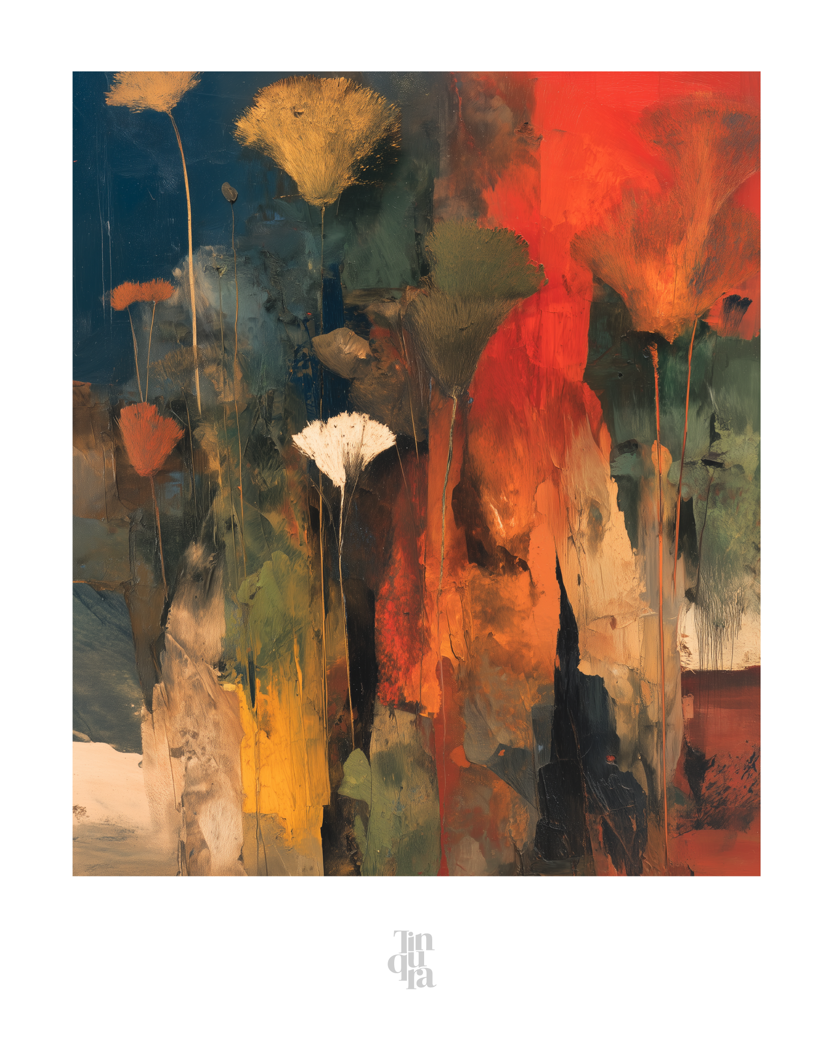 Combustión botánica · 70 × 100 cm