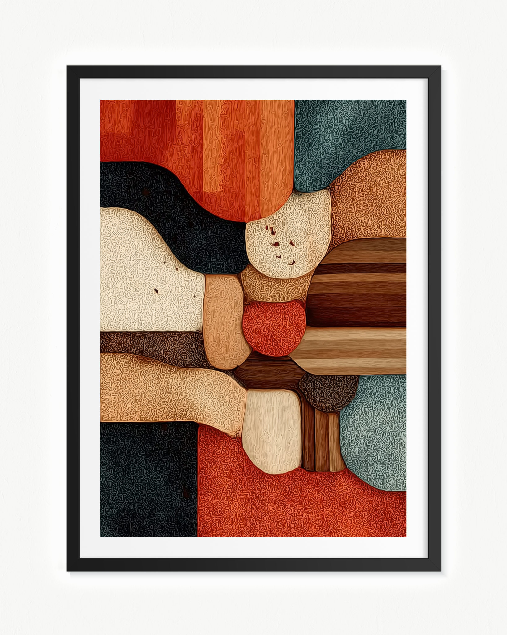 Organización material. — Paspartú Negro, 70 × 100 cm