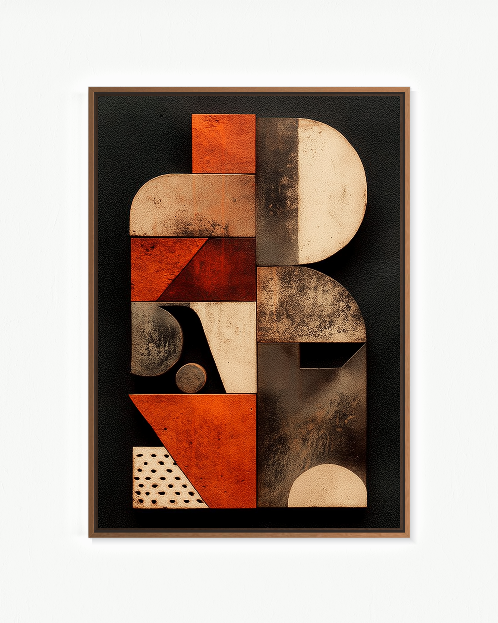 Piedra angular curva — Flotante Negro, 70 × 100 cm