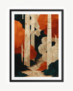 Camino entre abedules · 70 × 100 cm