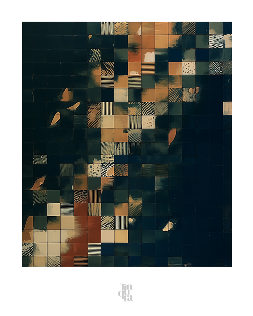 Baldosas sumergidas — vista completa, 70 × 100 cm