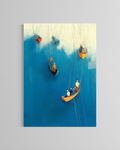 Barcas a la deriva · 70 × 100 cm