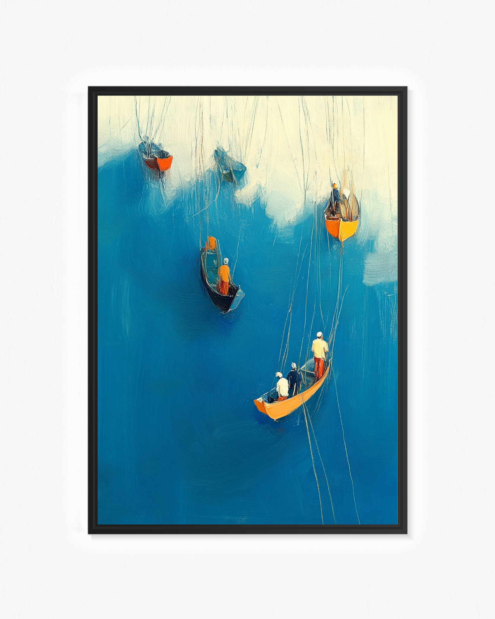 Barcas a la deriva · 70 × 100 cm