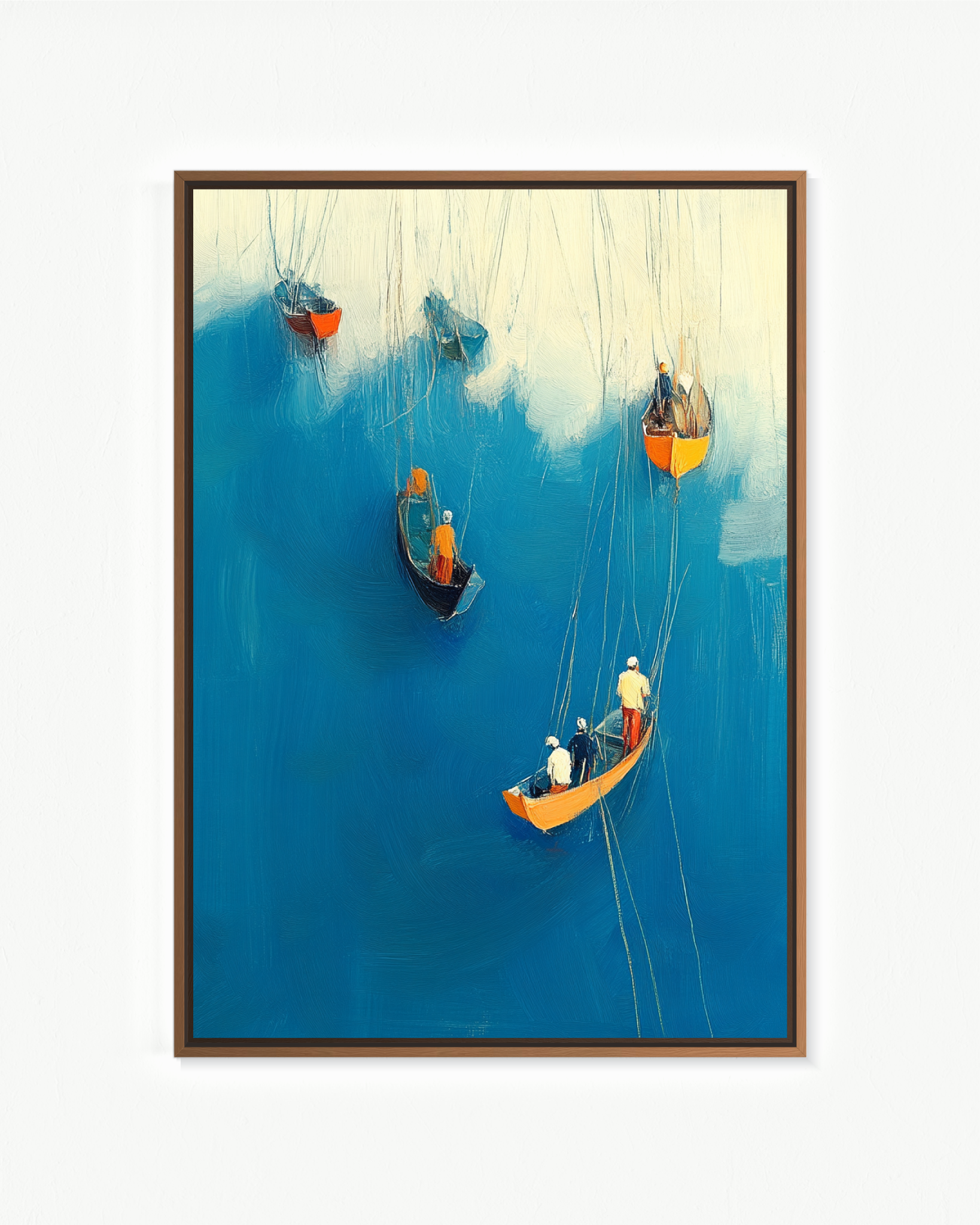 Barcas a la deriva · 70 × 100 cm