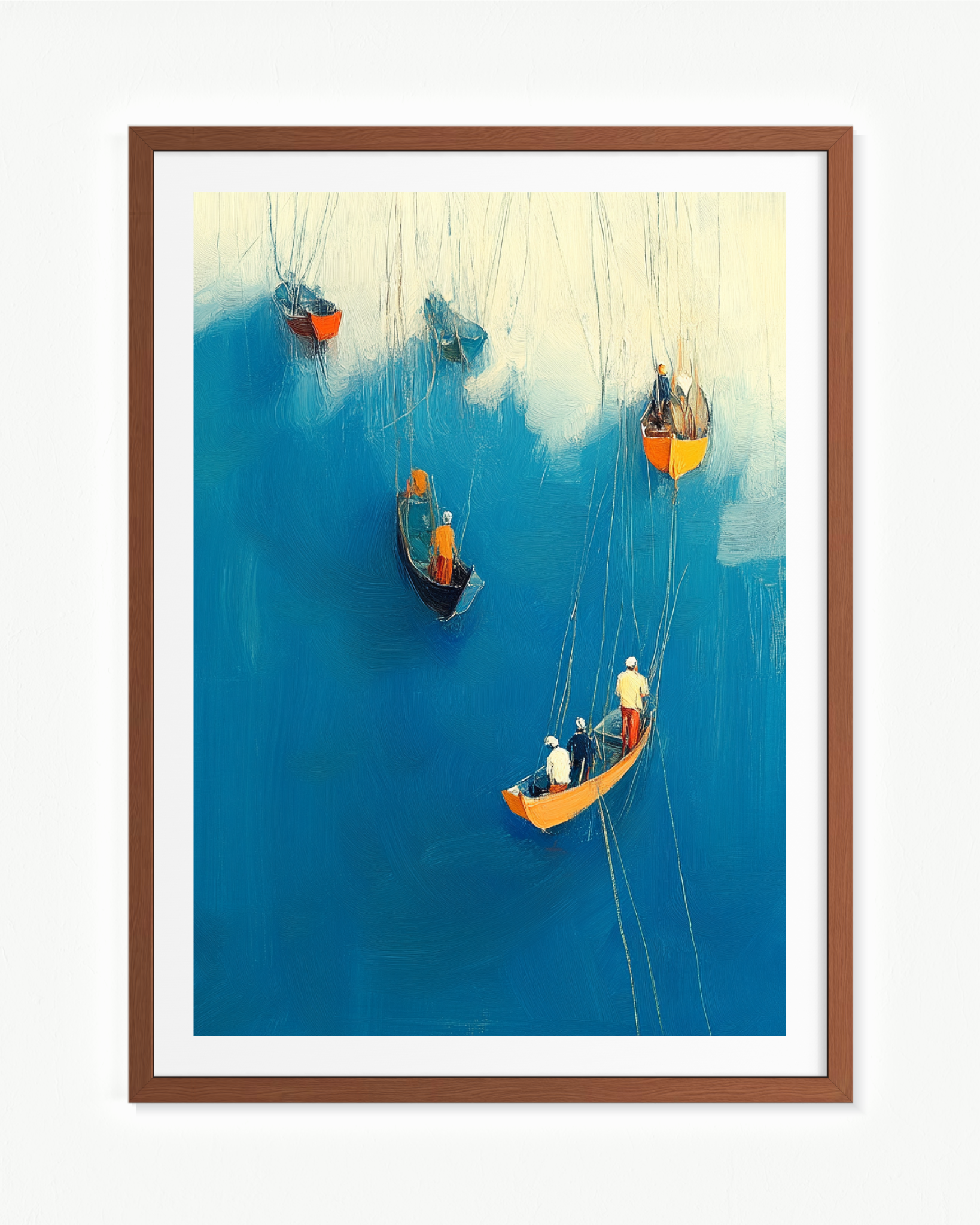 Barcas a la deriva · 70 × 100 cm