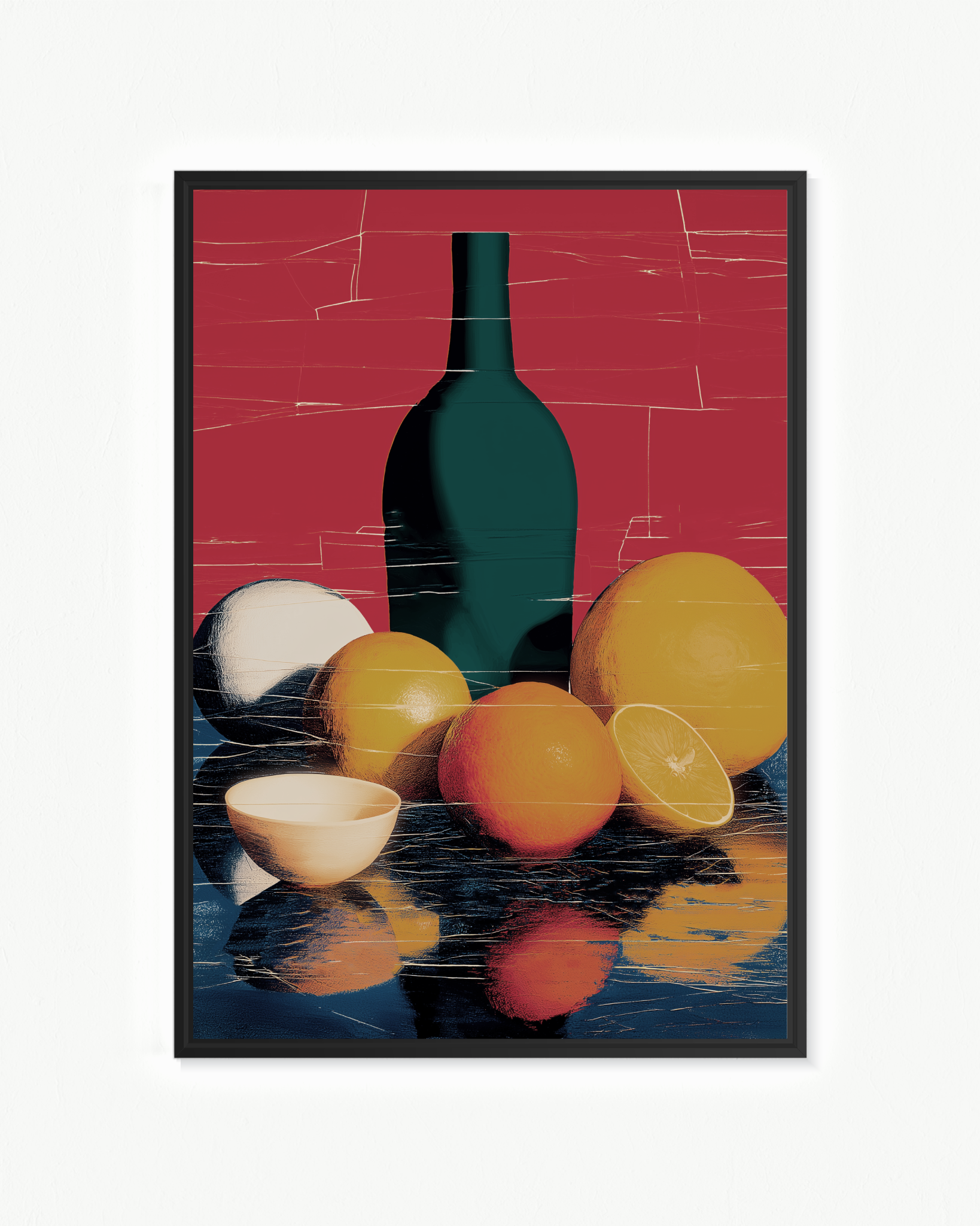 Bodegón especular — Flotante Marrón, 70 × 100 cm