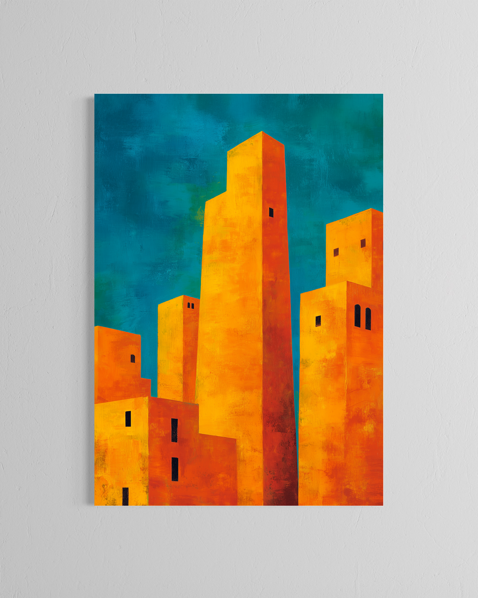 Torres amarillas · 70 × 100 cm