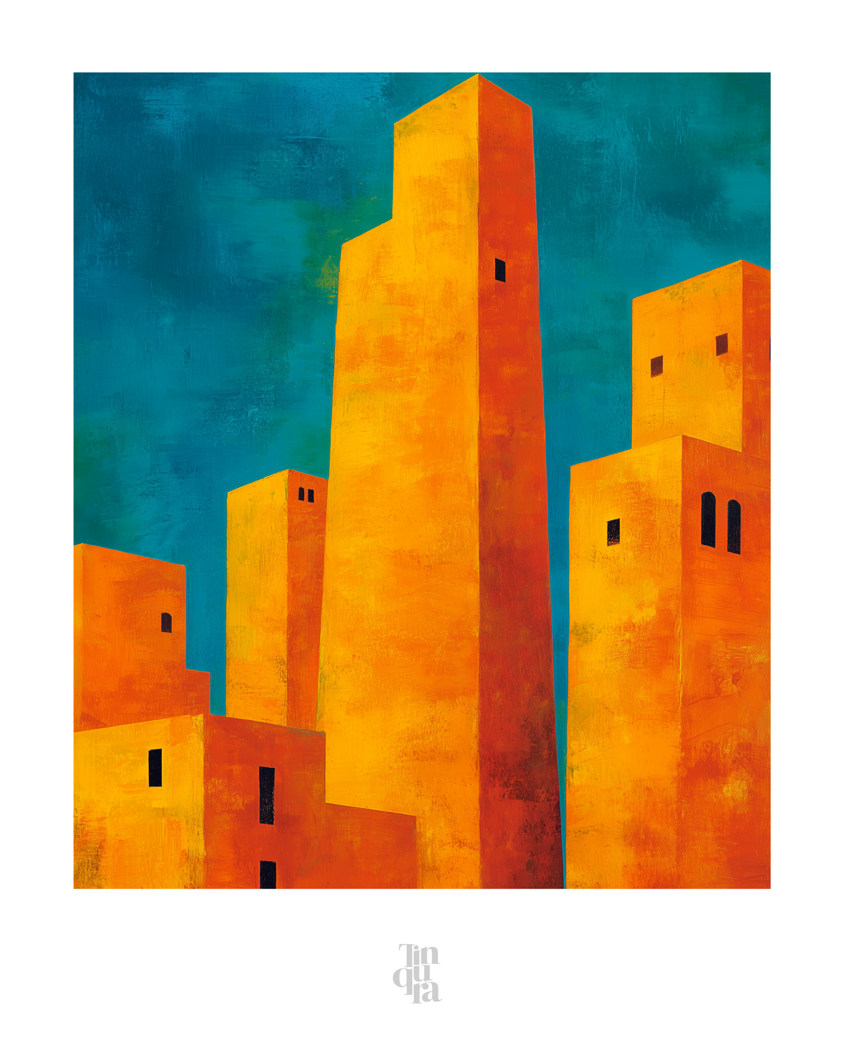Torres amarillas · 70 × 100 cm