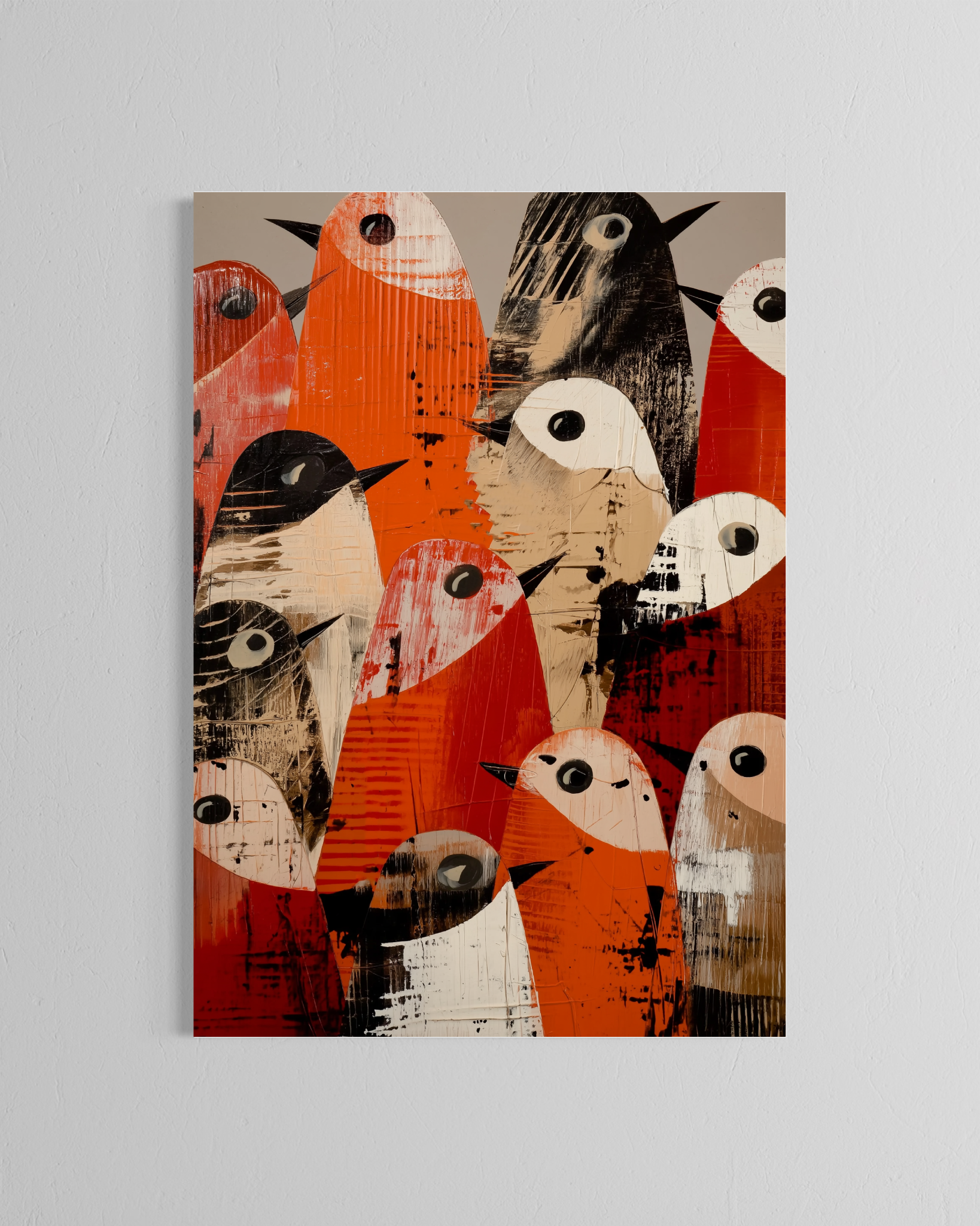 La asamblea · 70 × 100 cm