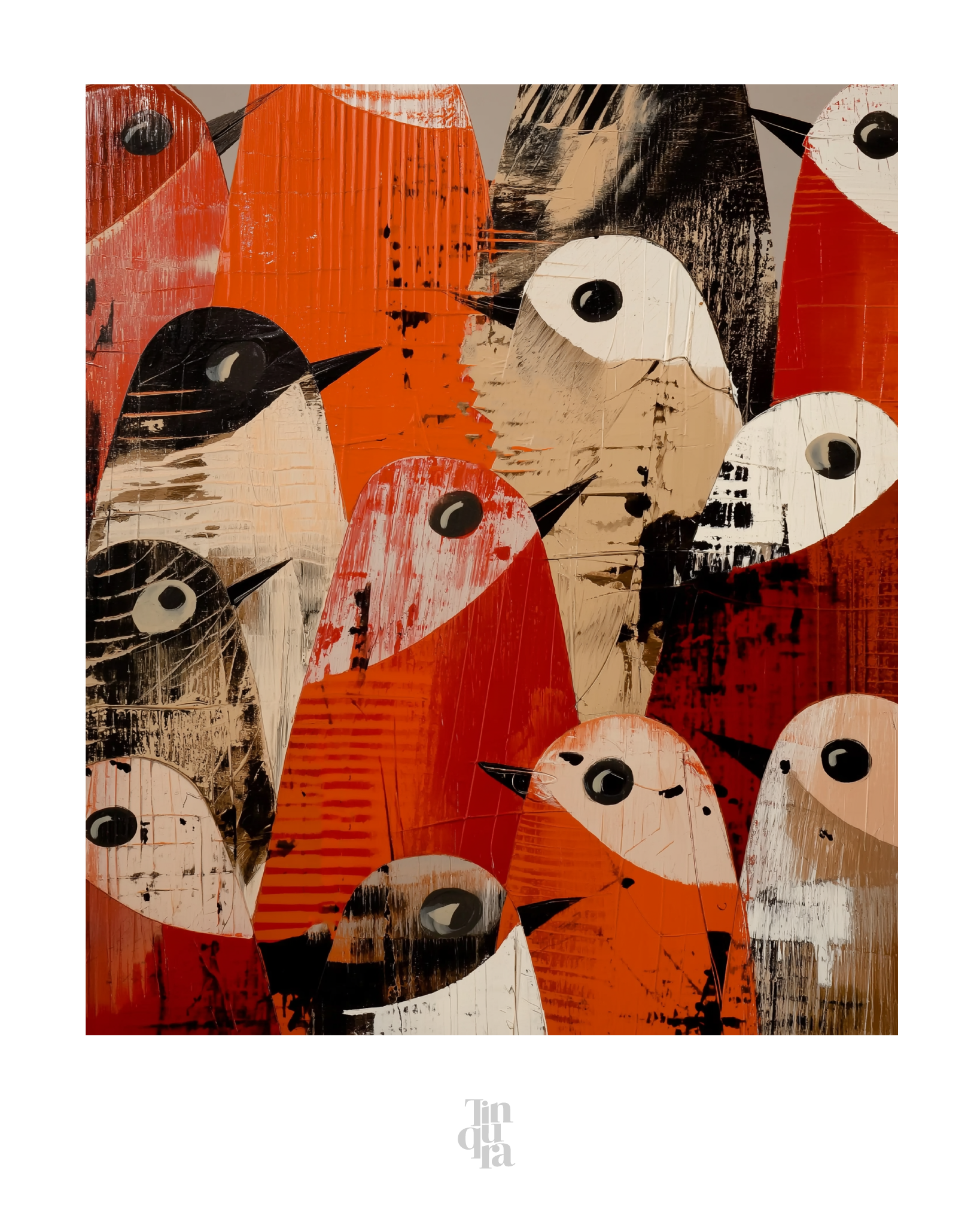 La asamblea · 70 × 100 cm