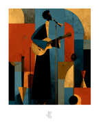 La guitarrista · 70 × 100 cm