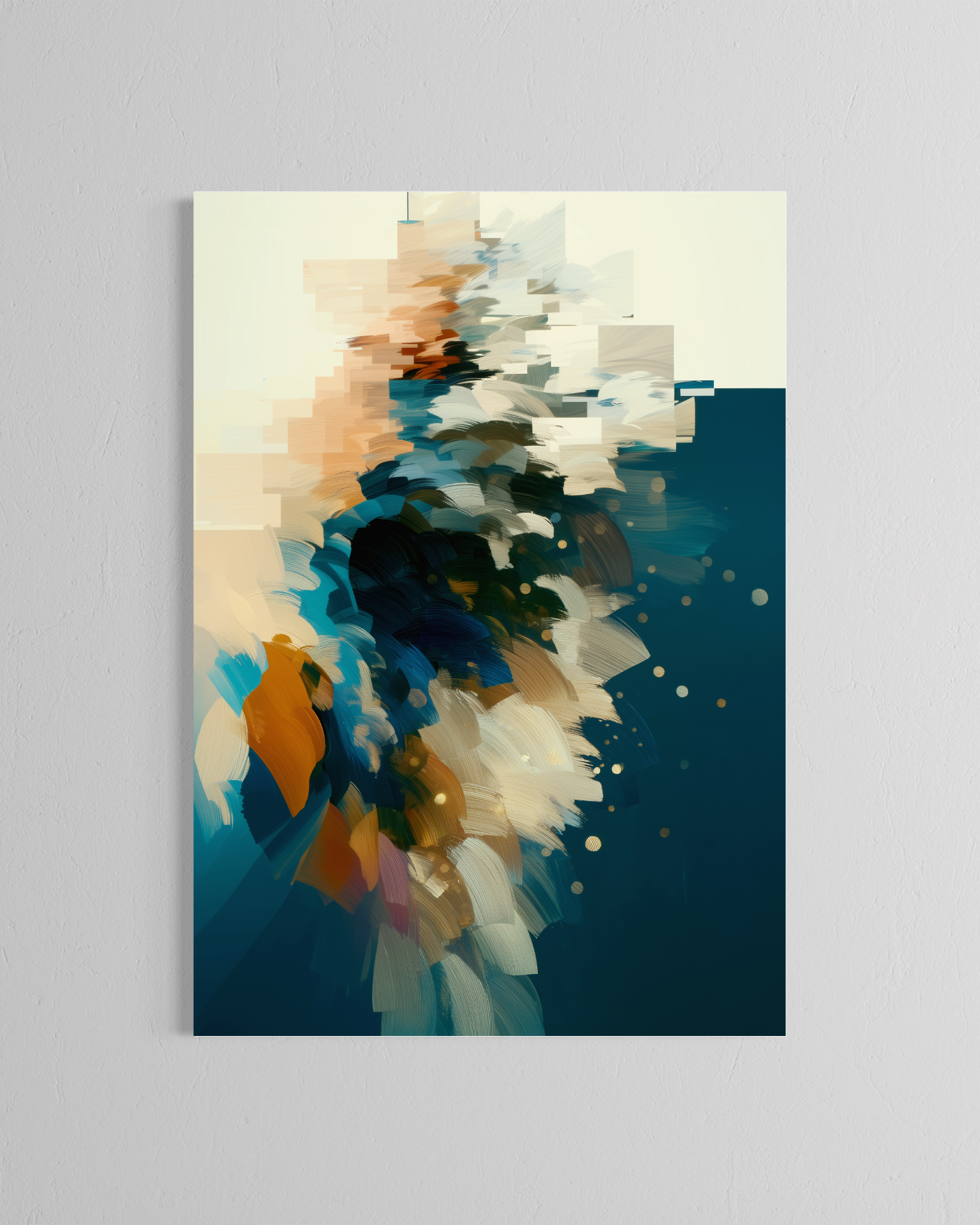 Plumaje sumergido · 70 × 100 cm