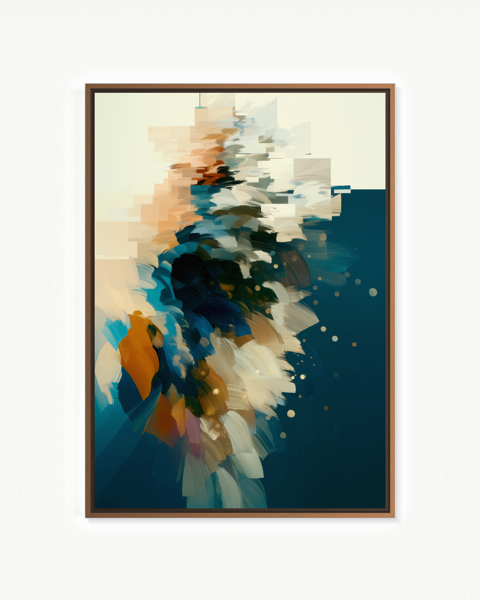 Plumaje sumergido · 70 × 100 cm
