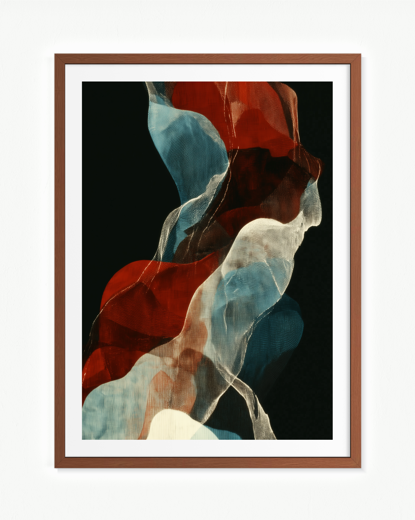 Cuerpos de la corriente — Paspartú Marrón, 70 × 100 cm